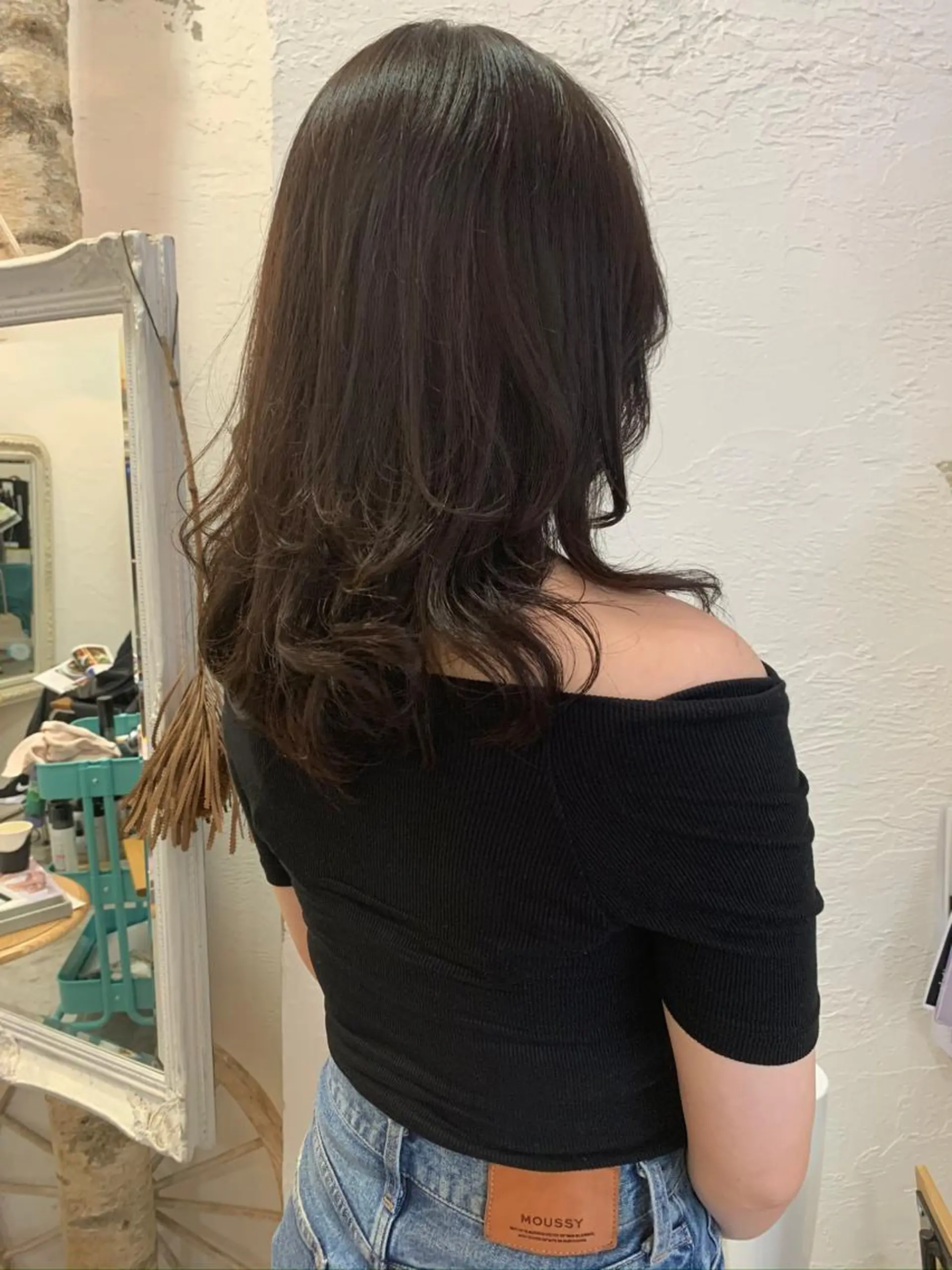 セミロング カラー カット ヘアカラー fio マナミのヘアスタイル