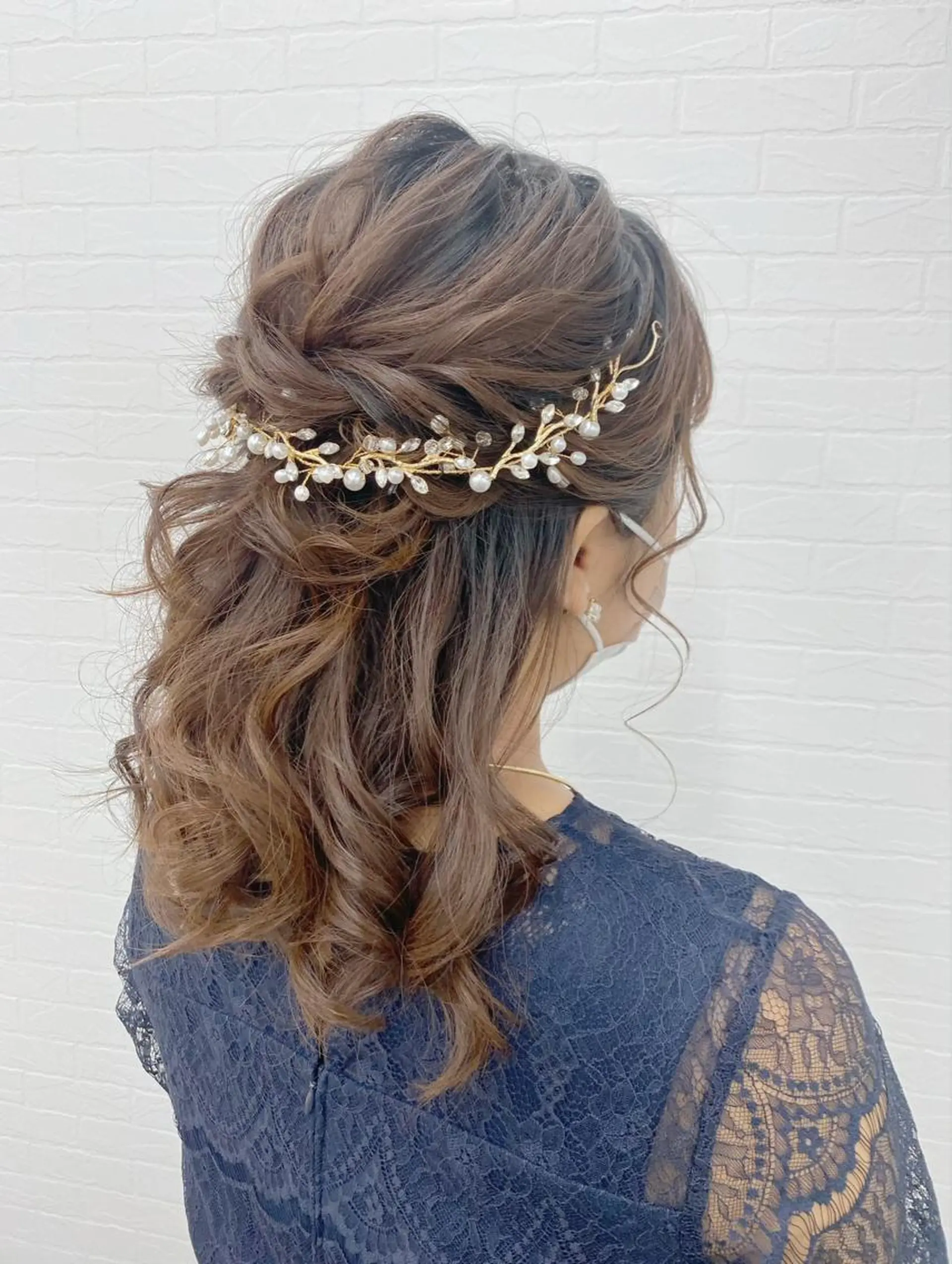 ミディアム ヘアアレンジ ハーフアップ ヘアセット GRANLUSSO 〜グランルッソ駅前店所属・木口 嘉美のヘアスタイル