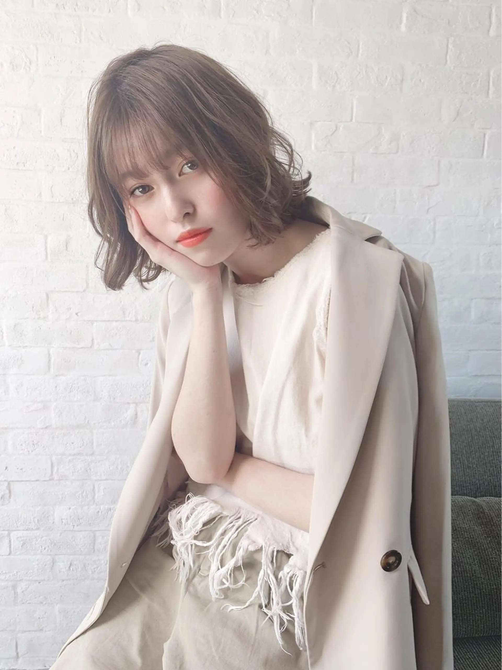 ショート カラー オレンジ KANOI 銀座中央通り所属・上條 航平のヘアスタイル