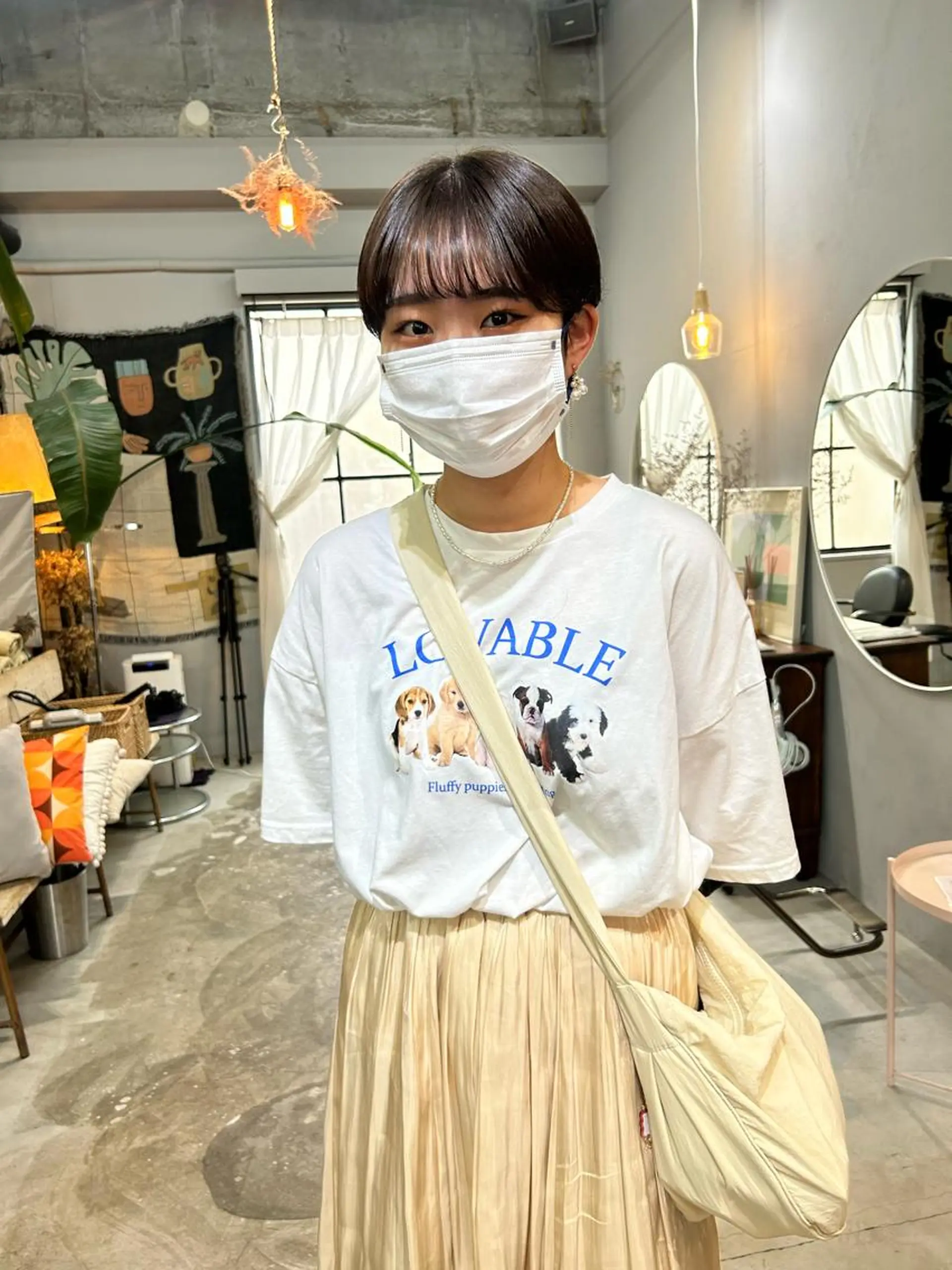 ショート カット ヘアカラー トリートメント 問屋町chapter 日笠快生のヘアスタイル