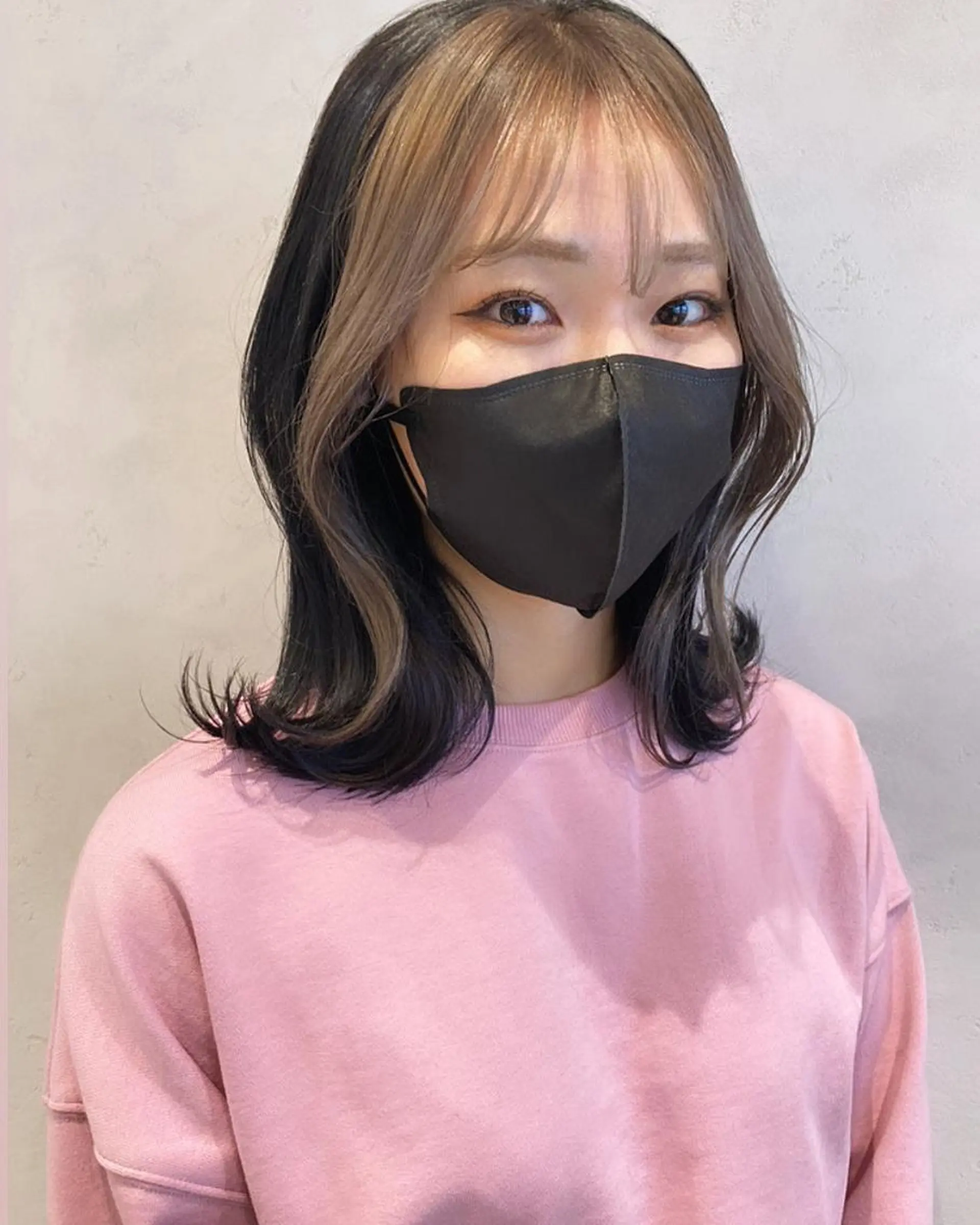 ミディアム カラー nono/パーマ /顔まわりカット🐈のヘアスタイル