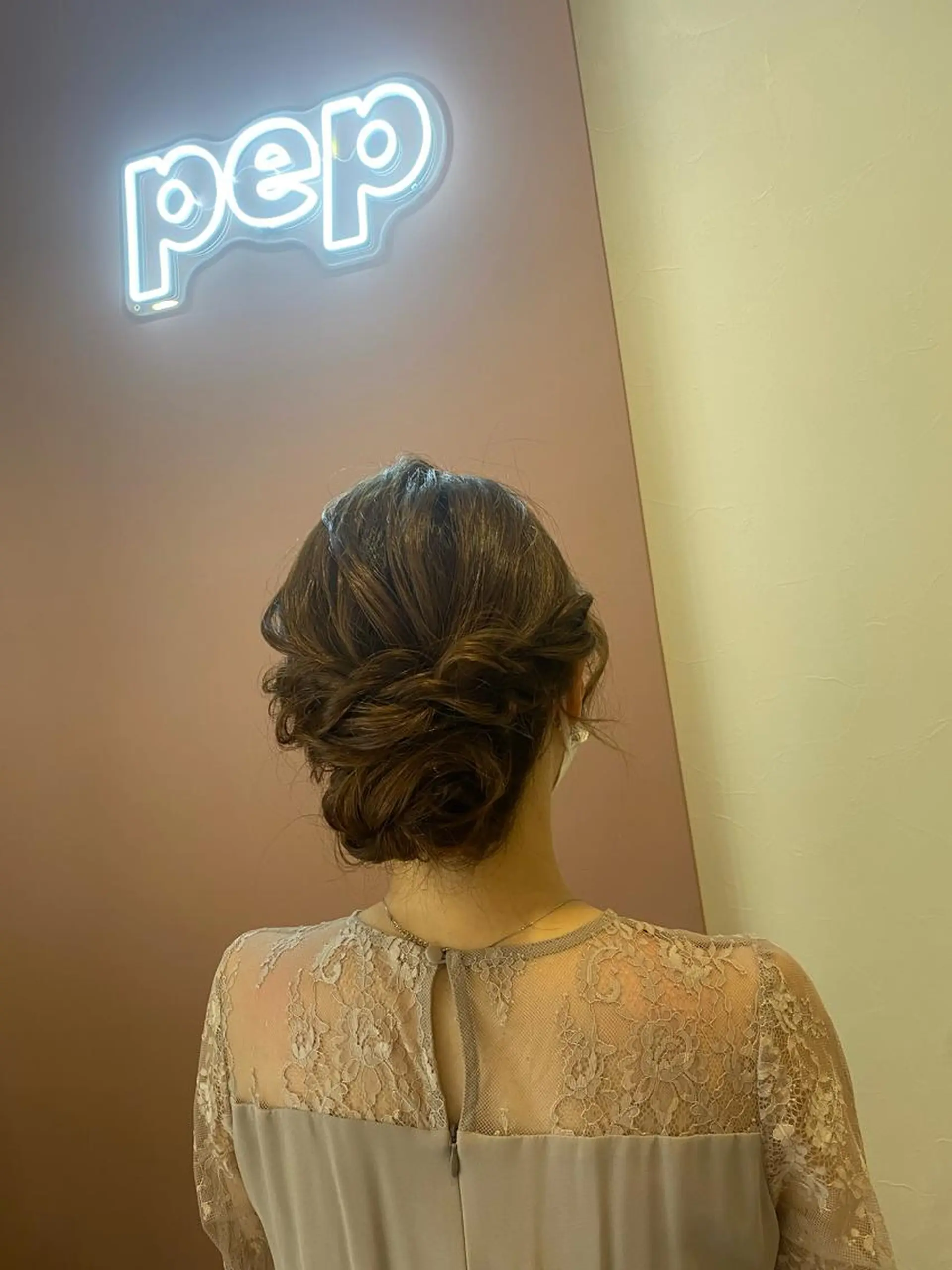 セミロング ヘアアレンジ ヘアセット pep所属・pep natsumiのヘアスタイル