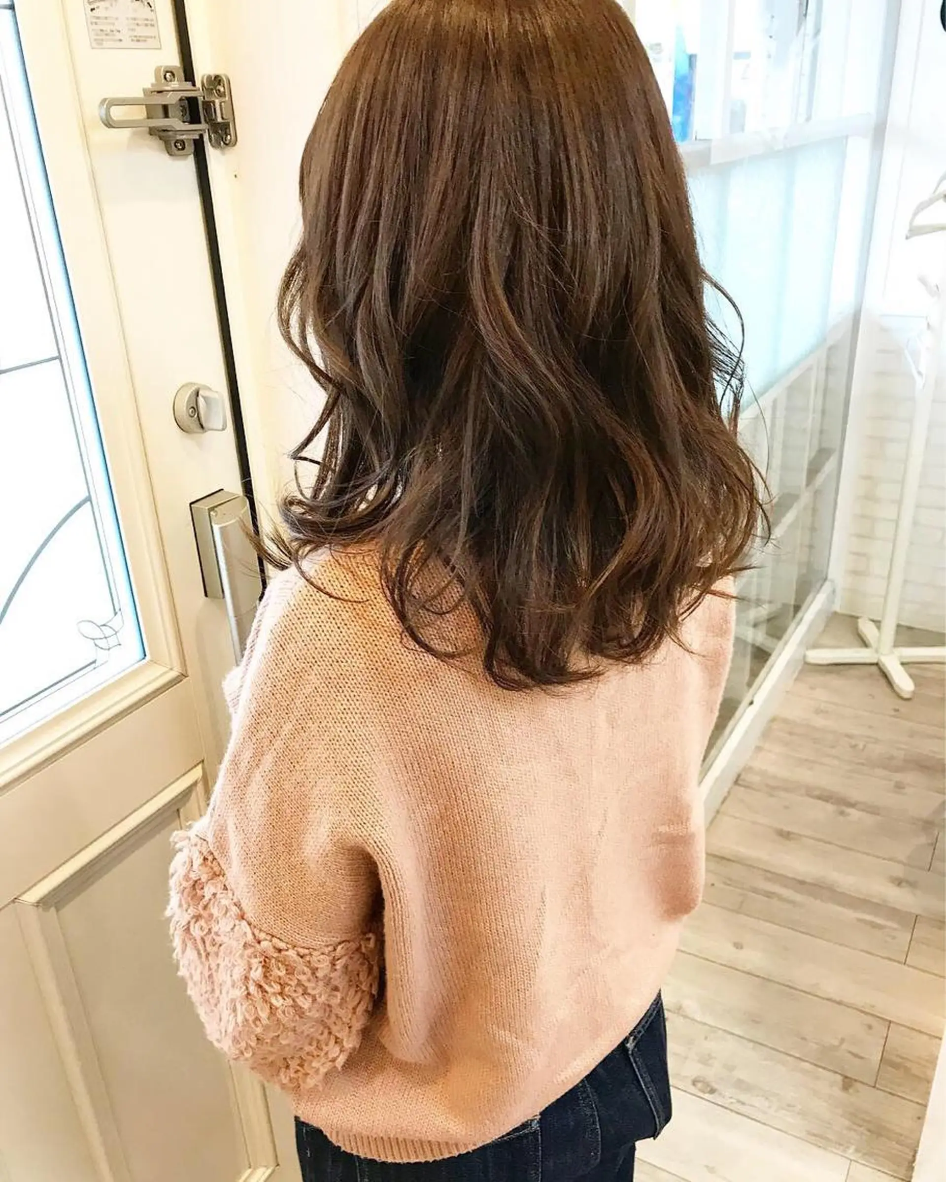 セミロング カラー アッシュ ラベンダーカラー ラベンダーアッシュ Blink Remit hair明野店所属・秋月 亜耶のヘアスタイル