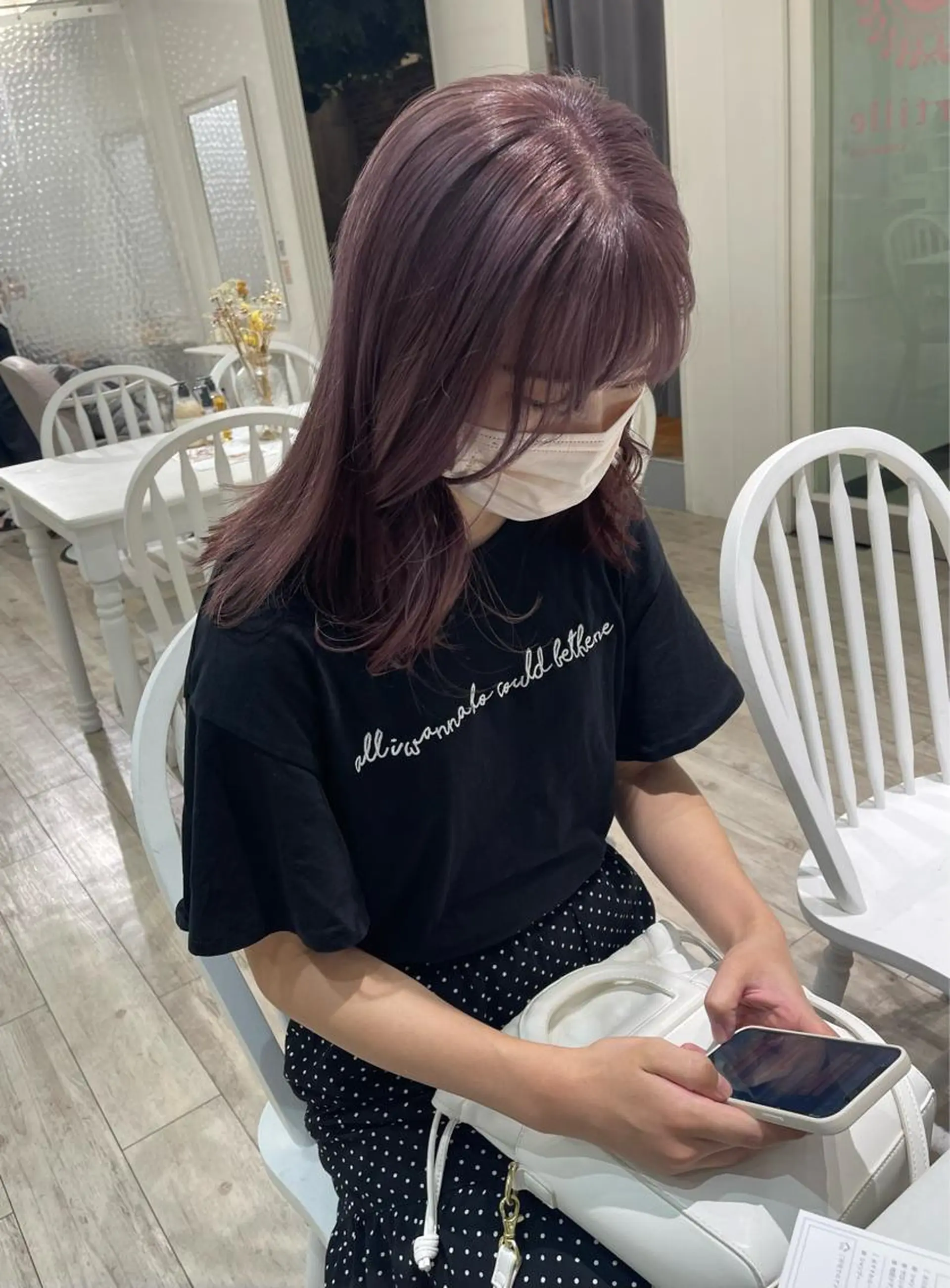 カラー ブリーチ ラベンダーカラー ラベンダーピンク ピンクカラー 盛れる顔まわり✨🎀 モテカラー別所好葉のヘアスタイル