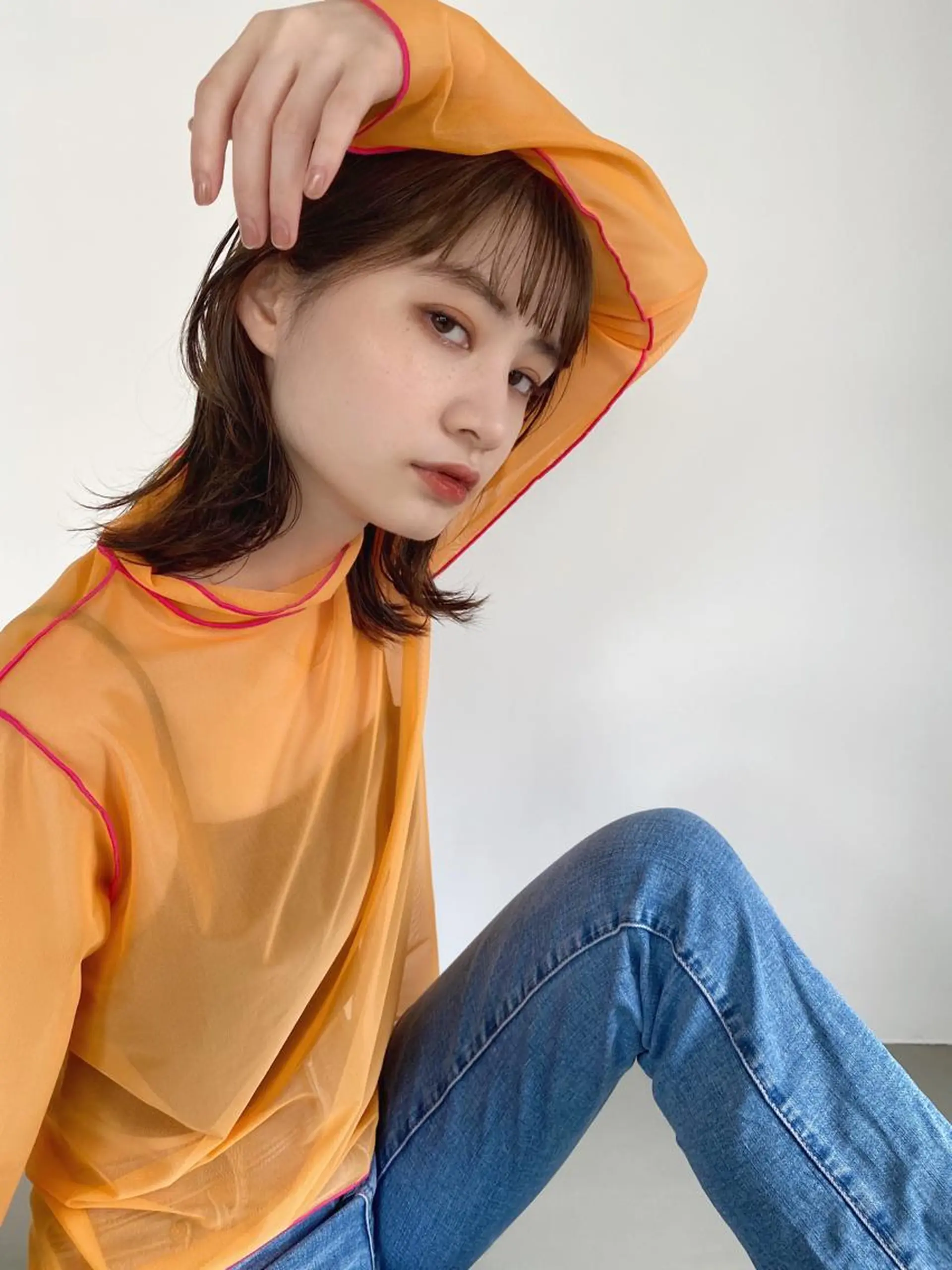 ミディアム カラー パーマ Hayashi Shioriのヘアスタイル