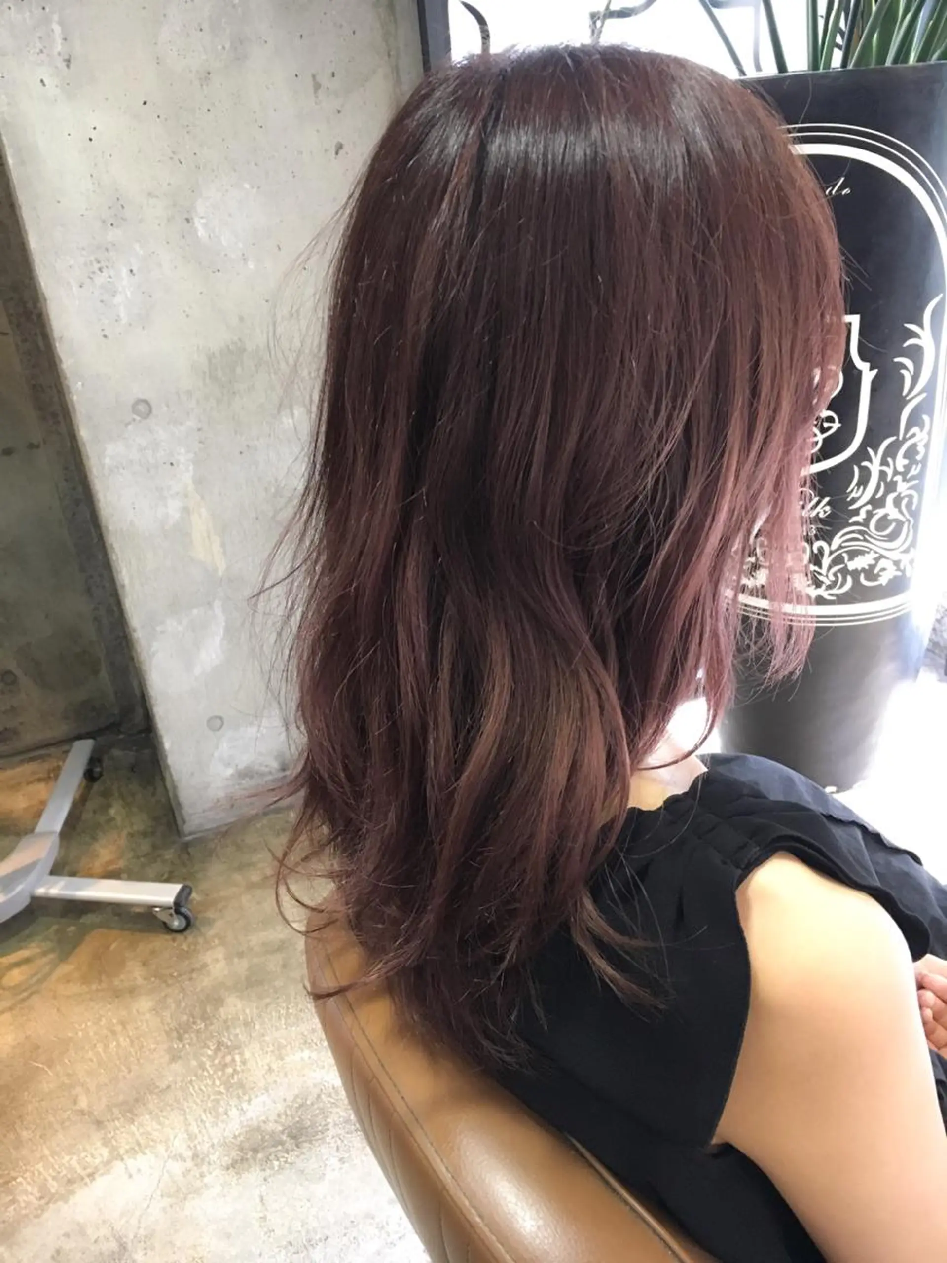 セミロング カラー ラベンダーカラー ピンクカラー ピンクラベンダー 北條 優輝のヘアスタイル
