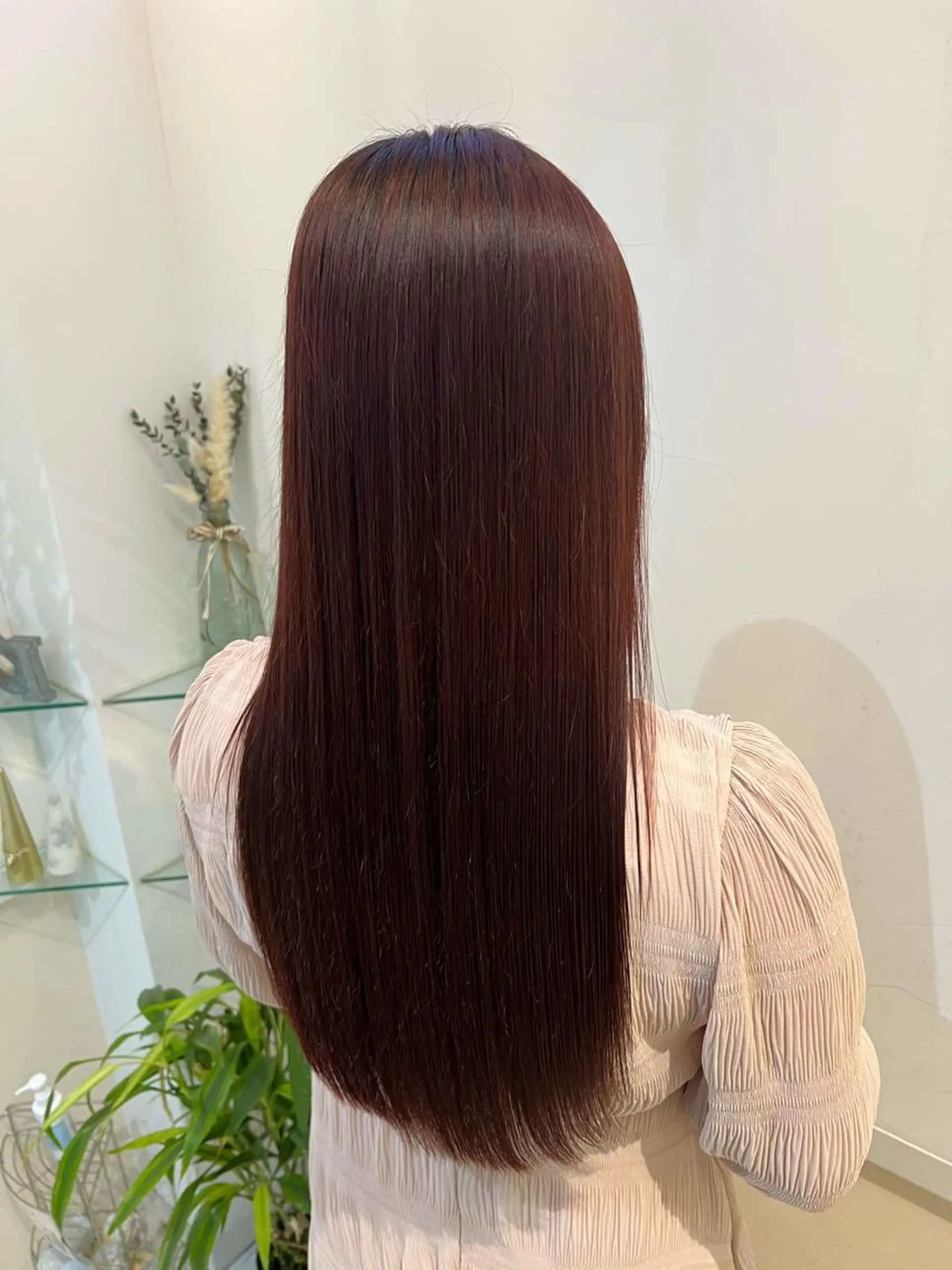 カラー ブリーチしない暖色 カラー🥀杉 優菜のヘアスタイル