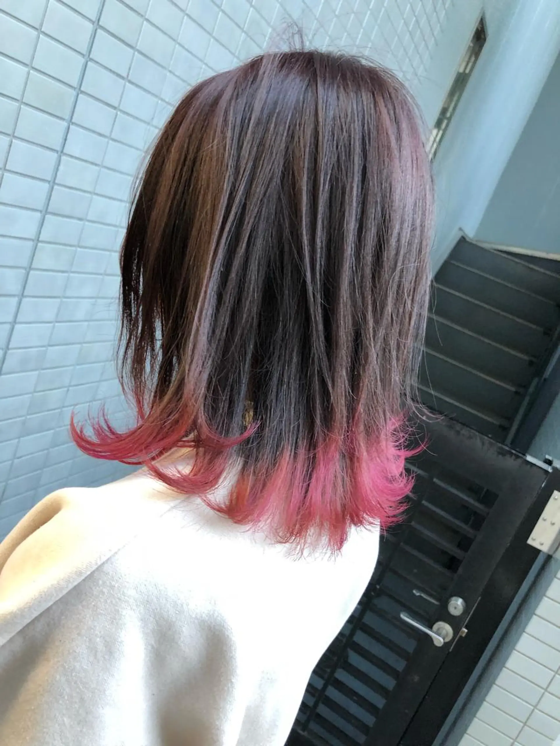 ミディアム カラー ラベンダーカラー ピンクカラー ピンクラベンダー ヘアカラー PSY(サイ)所属・PSY(サイ)池袋 金田尚久🎨のヘアスタイル