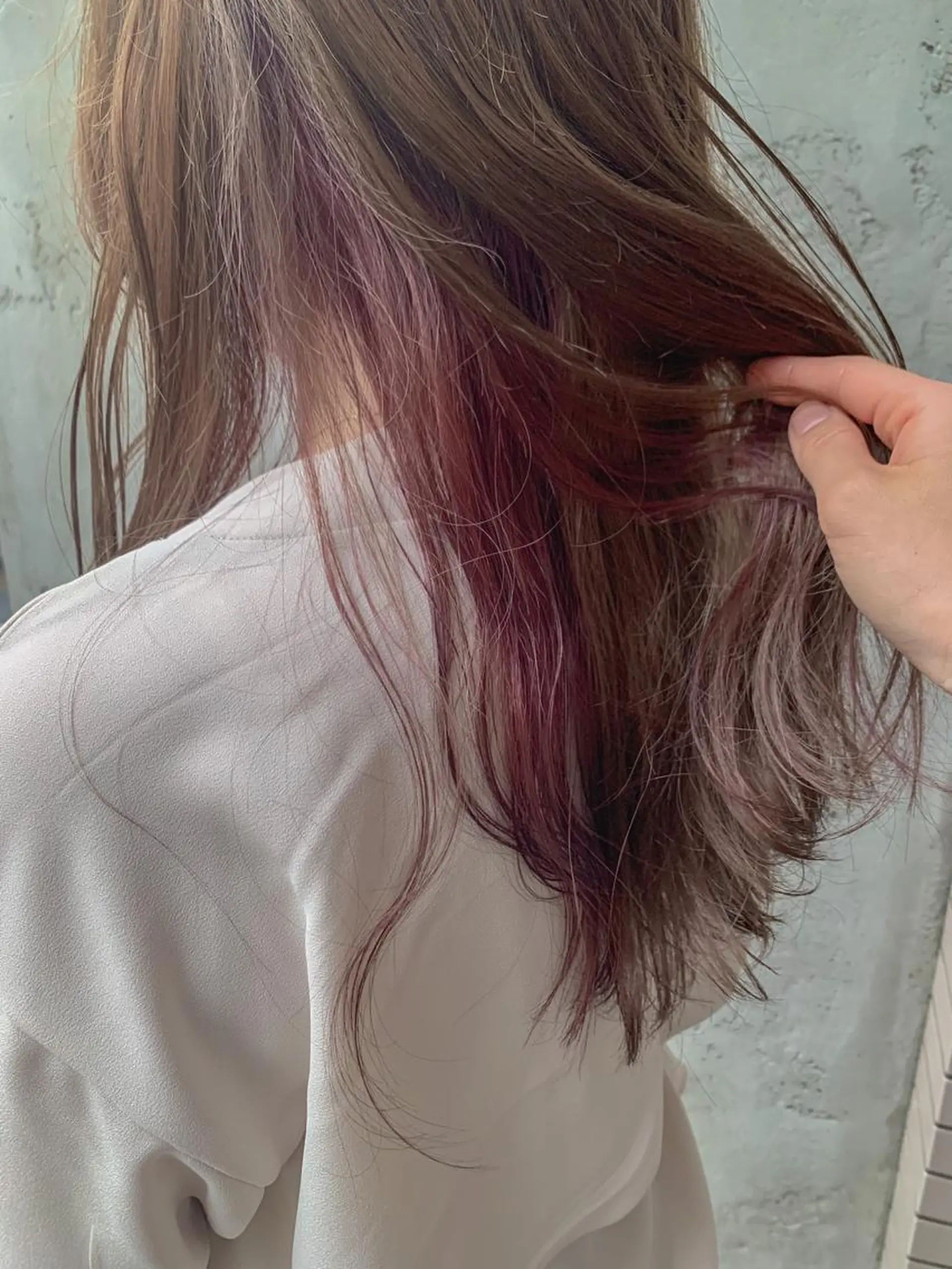 セミロング カラー ヘアアレンジ ヘアカラー トリートメント yuka .のヘアスタイル