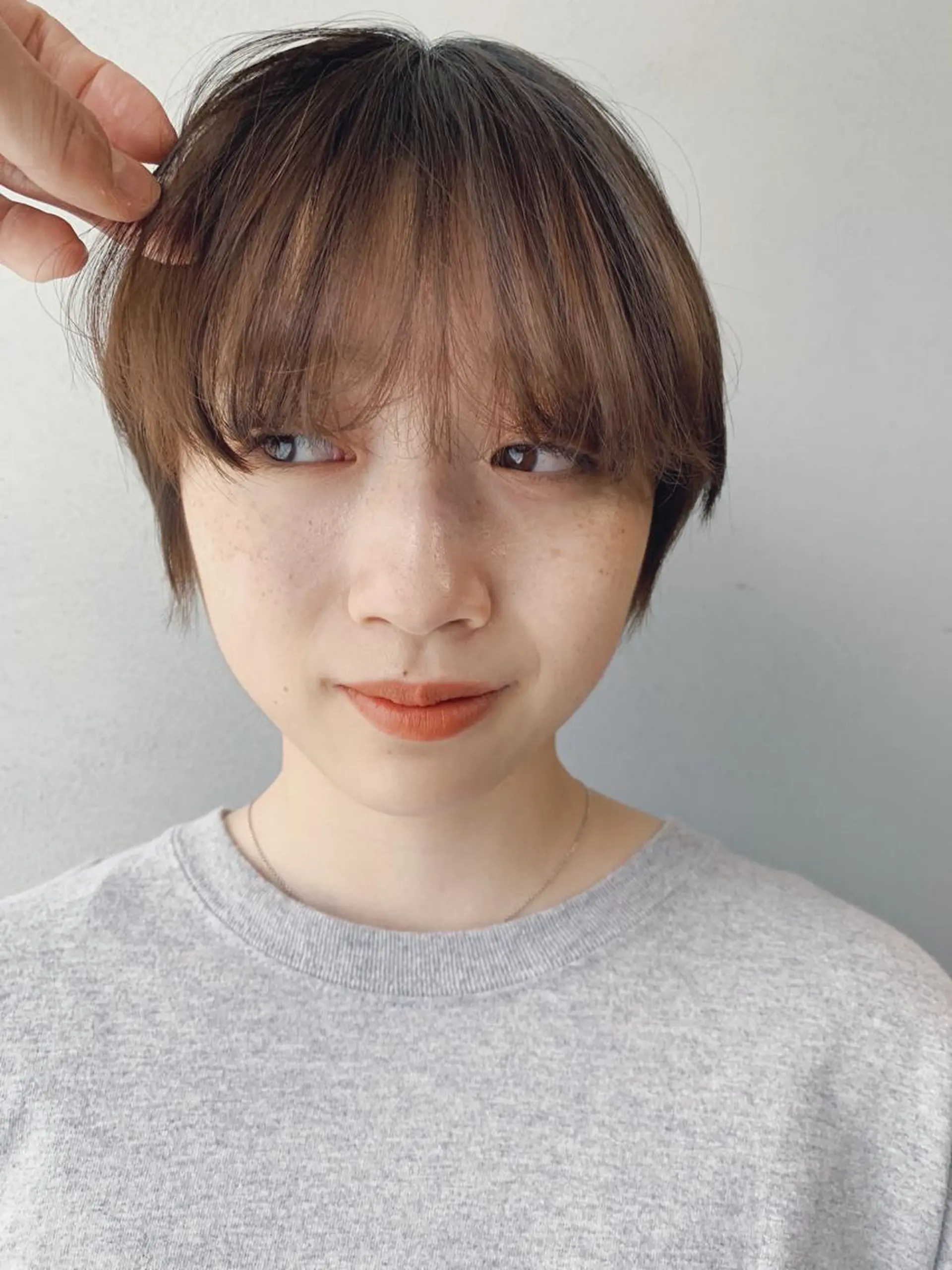 ショート カラー ボブパーマコテ巻き風 パーマNo1深江秀平のヘアスタイル