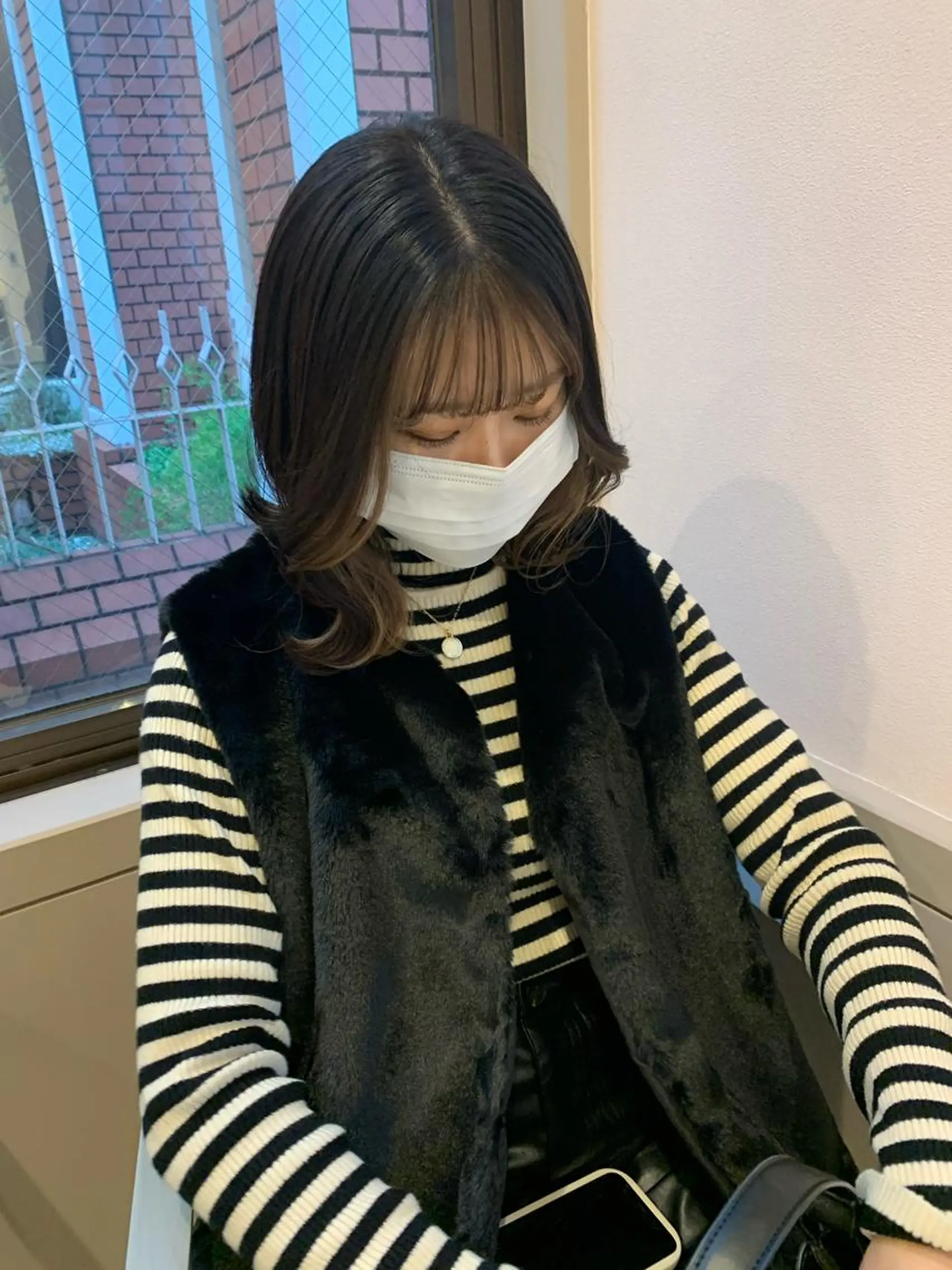 カラー ミストバング  フェイスフレーミング インナーカラー rio .のヘアスタイル