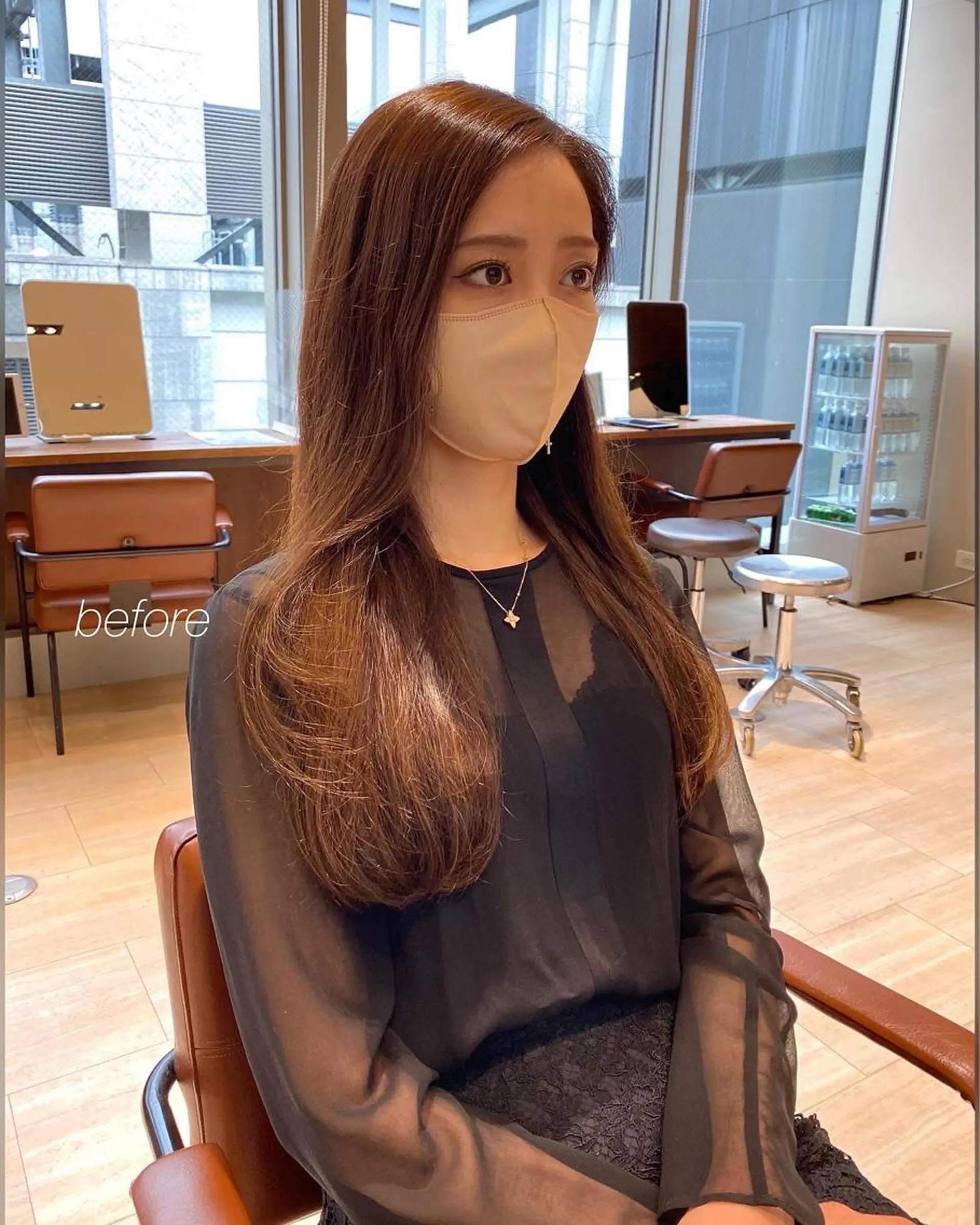 ロング カラー レイヤー/顔周り /透明感🩶高橋大のヘアスタイル