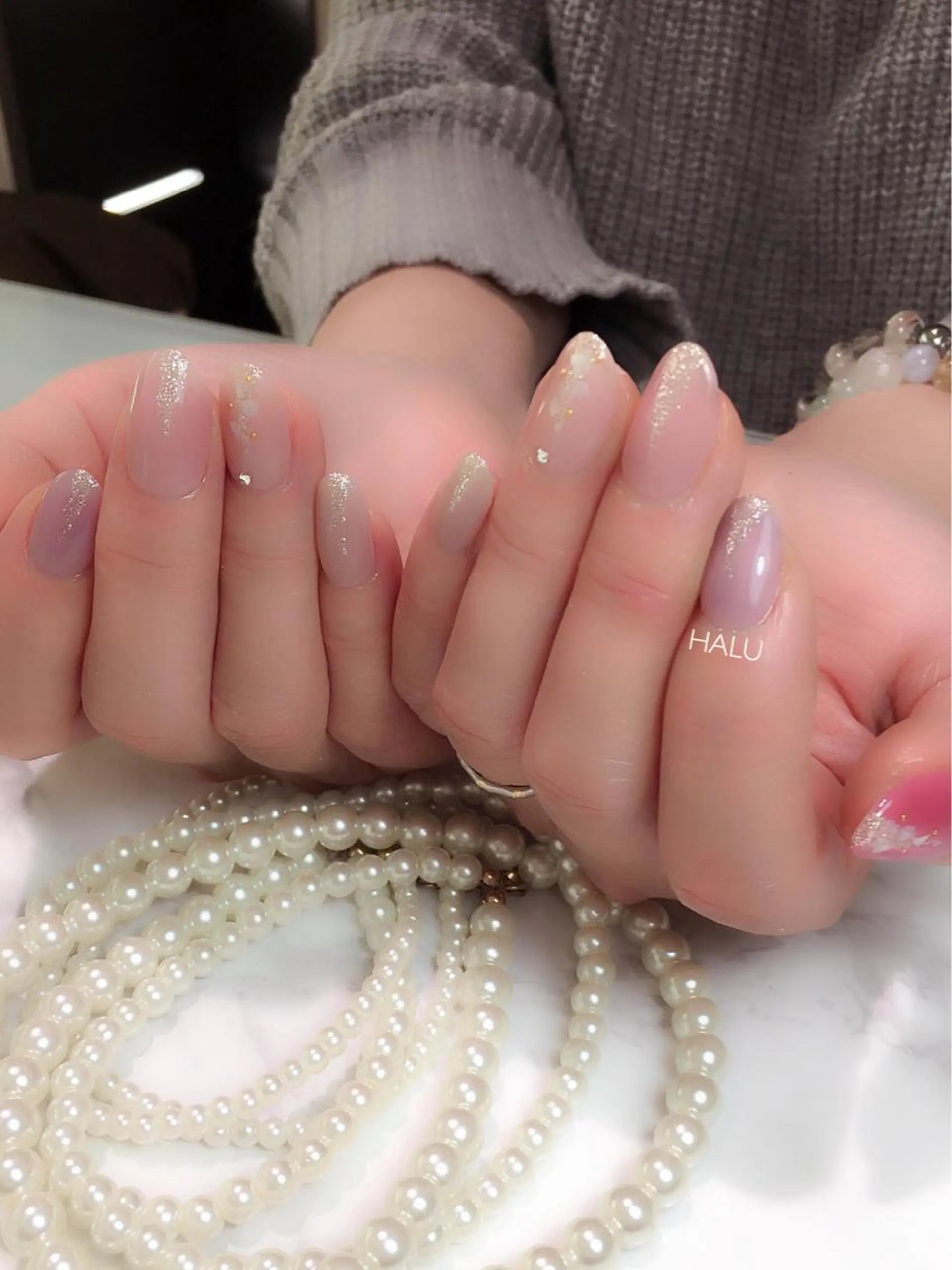 ネイル ラメ(グリッター) HALU ハルのネイルデザイン