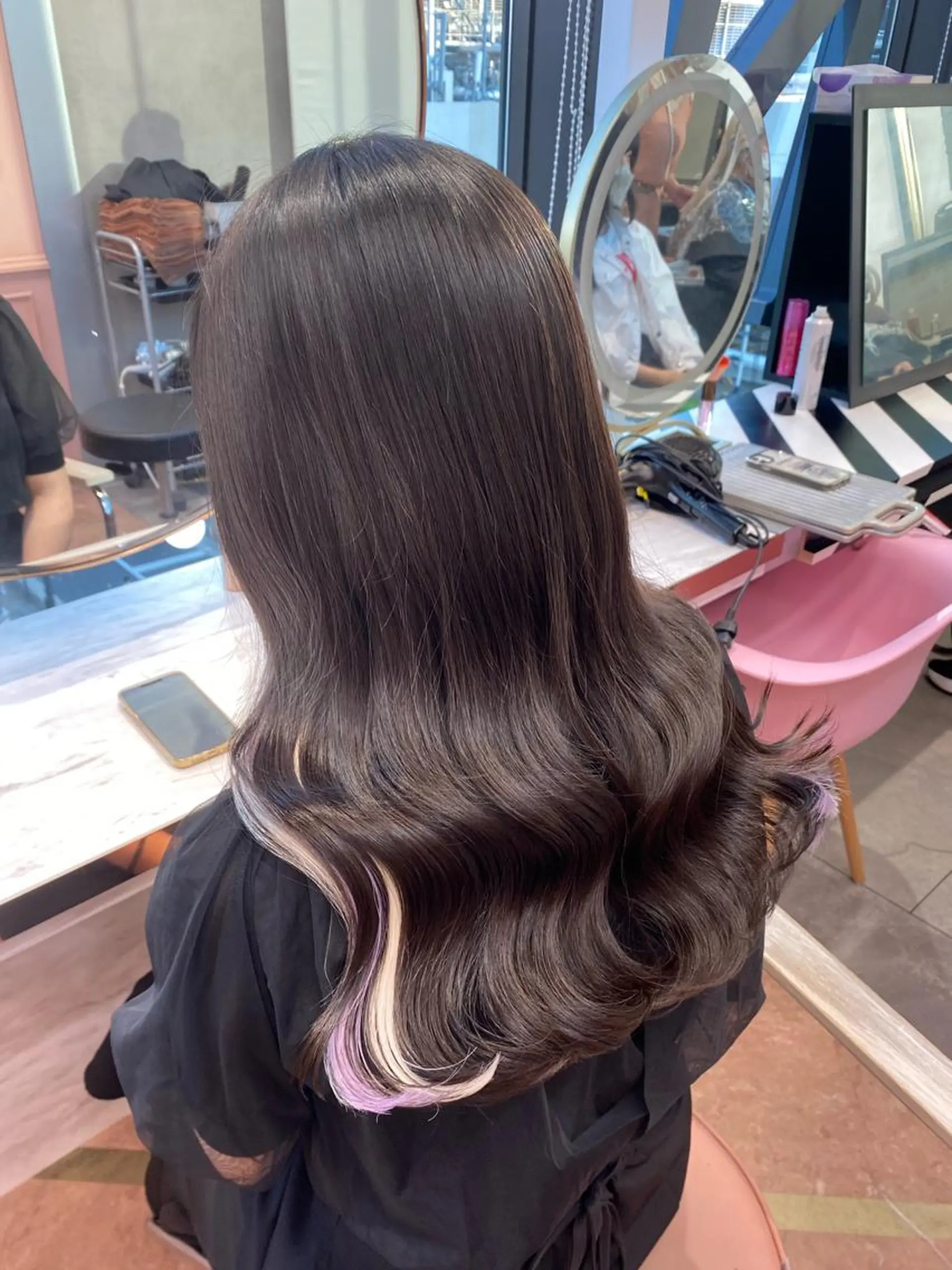 ロング エクステ 韓国風モテヘア 🇰🇷aki♡のヘアスタイル