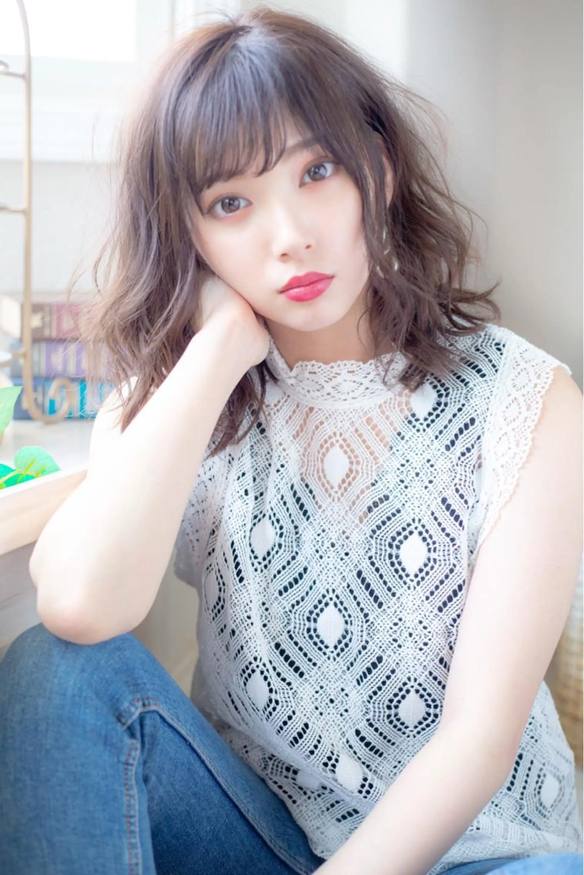 ミディアム カット ヘアカラー トリートメント 代表山口ひな 髪質改善のプロのヘアスタイル