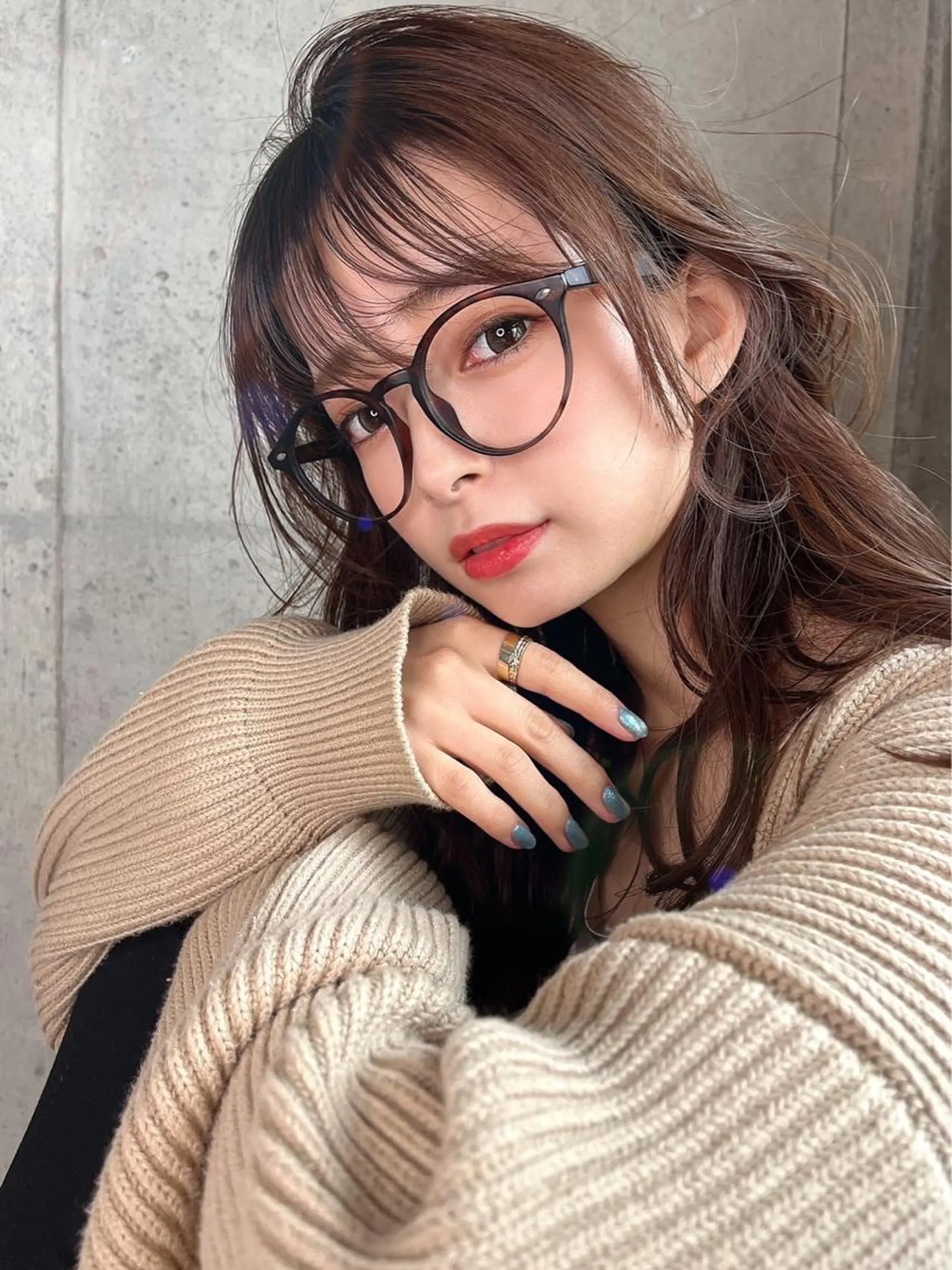 ロング カラー カット ヘアカラー 中村 朱里のヘアスタイル