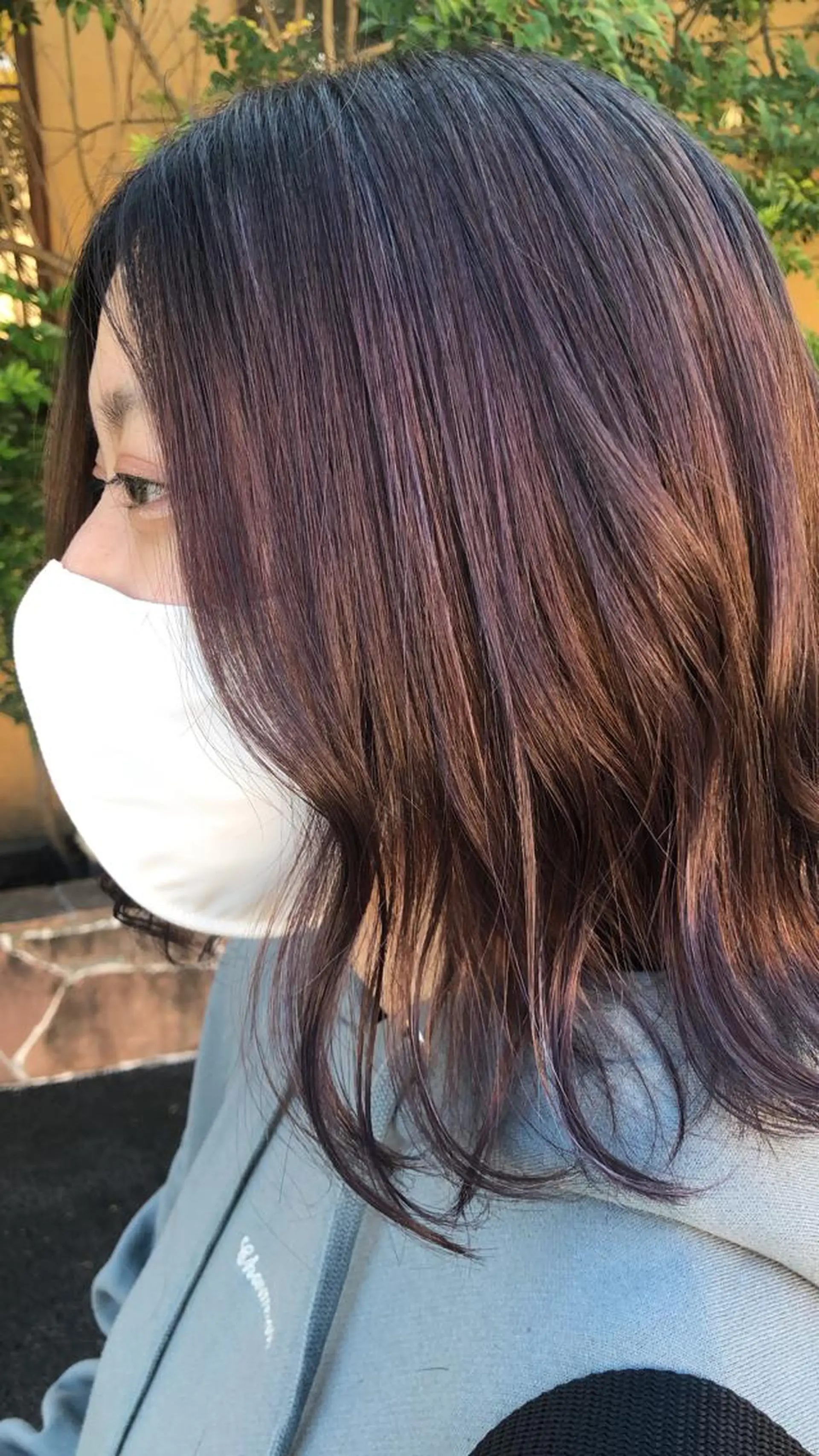 ミディアム カラー ハイライトカラー ハイライト 川元 汐音のヘアスタイル