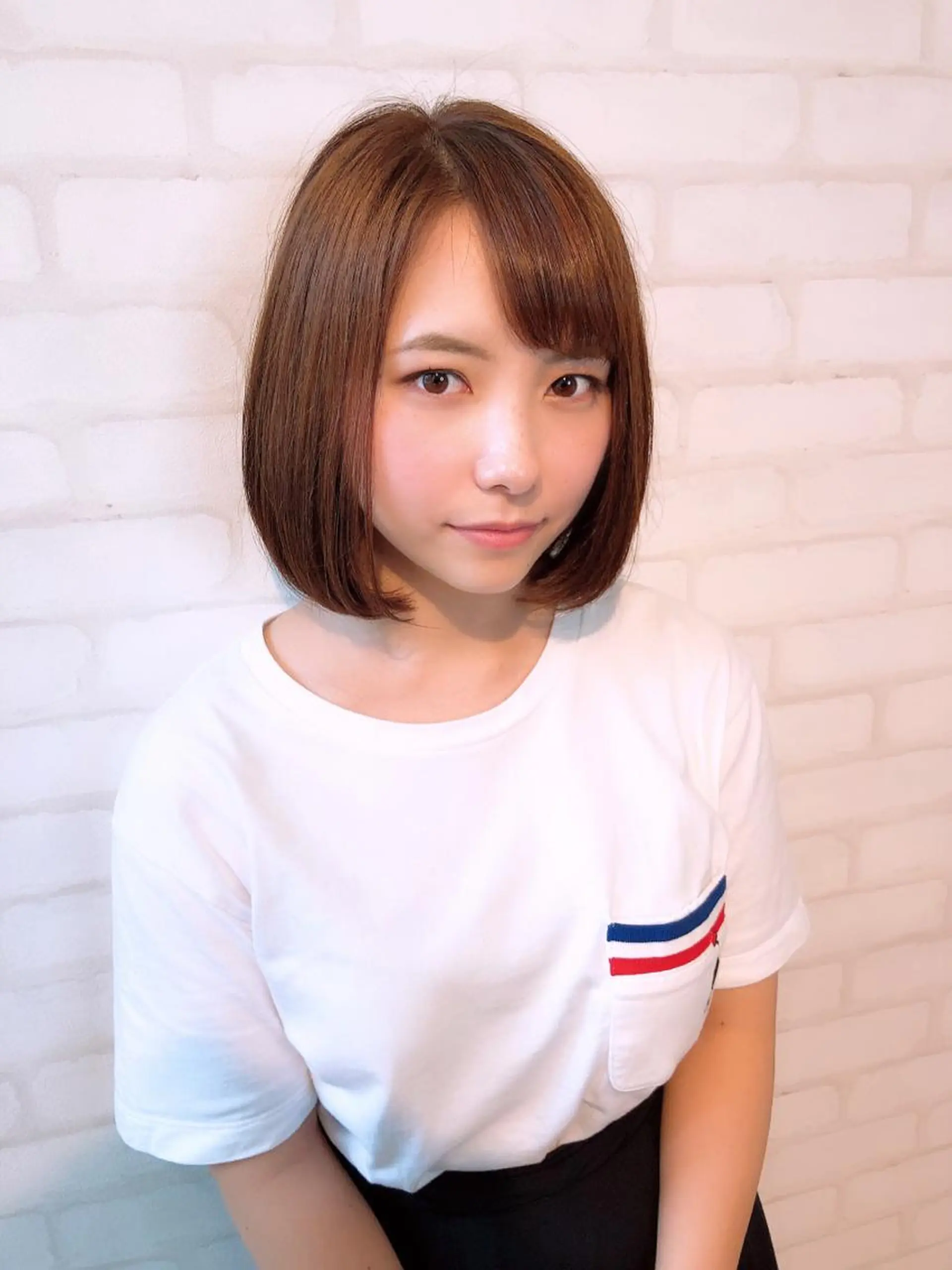 ショート カラー アオガミ （前髪顔周りカット）のヘアスタイル