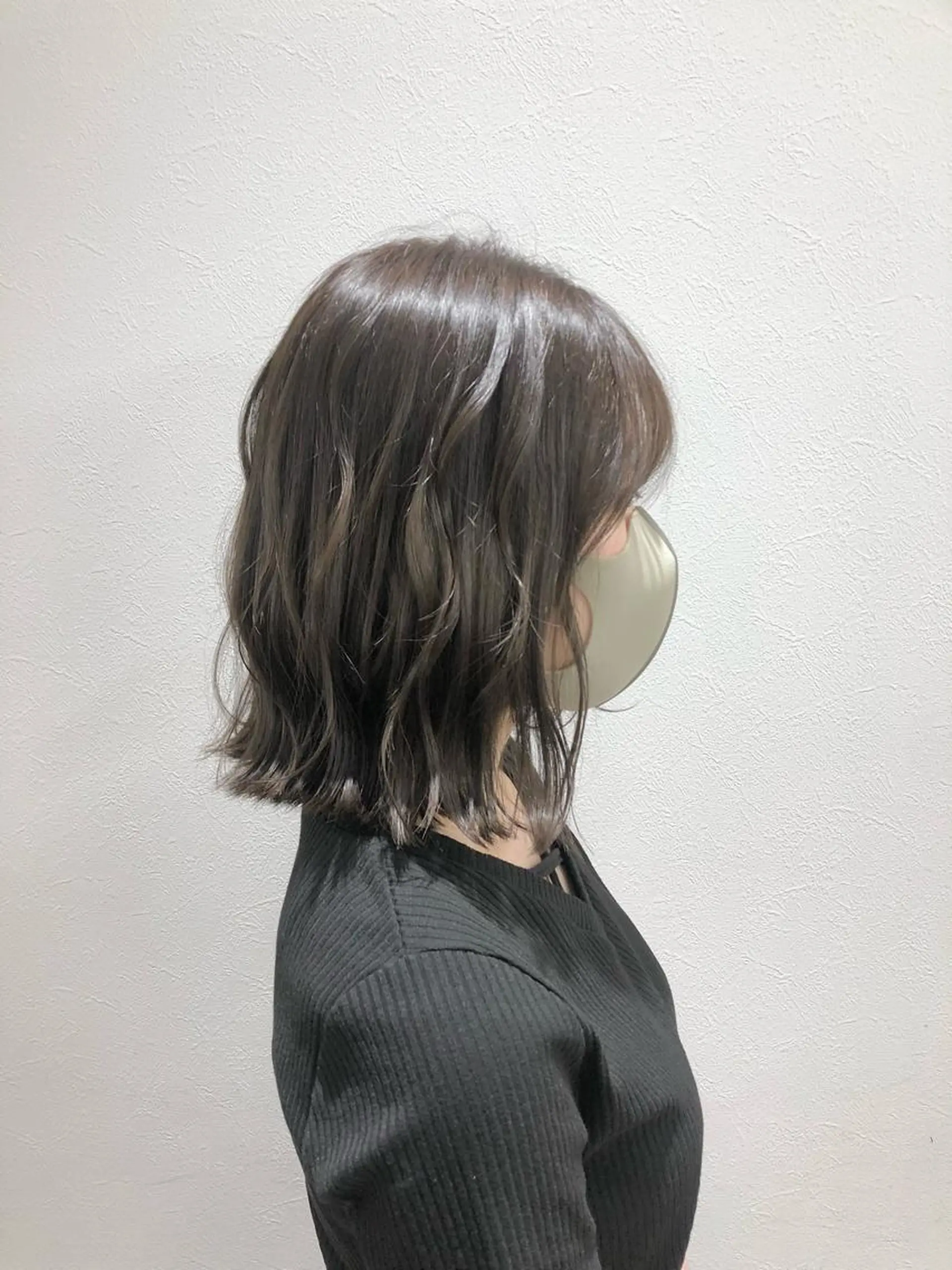 ミディアム カラー ブリーチ 透明感カラー グレージュ ブリーチなしカラー miyu✂︎Lien 上品なブリーチカラーのヘアスタイル