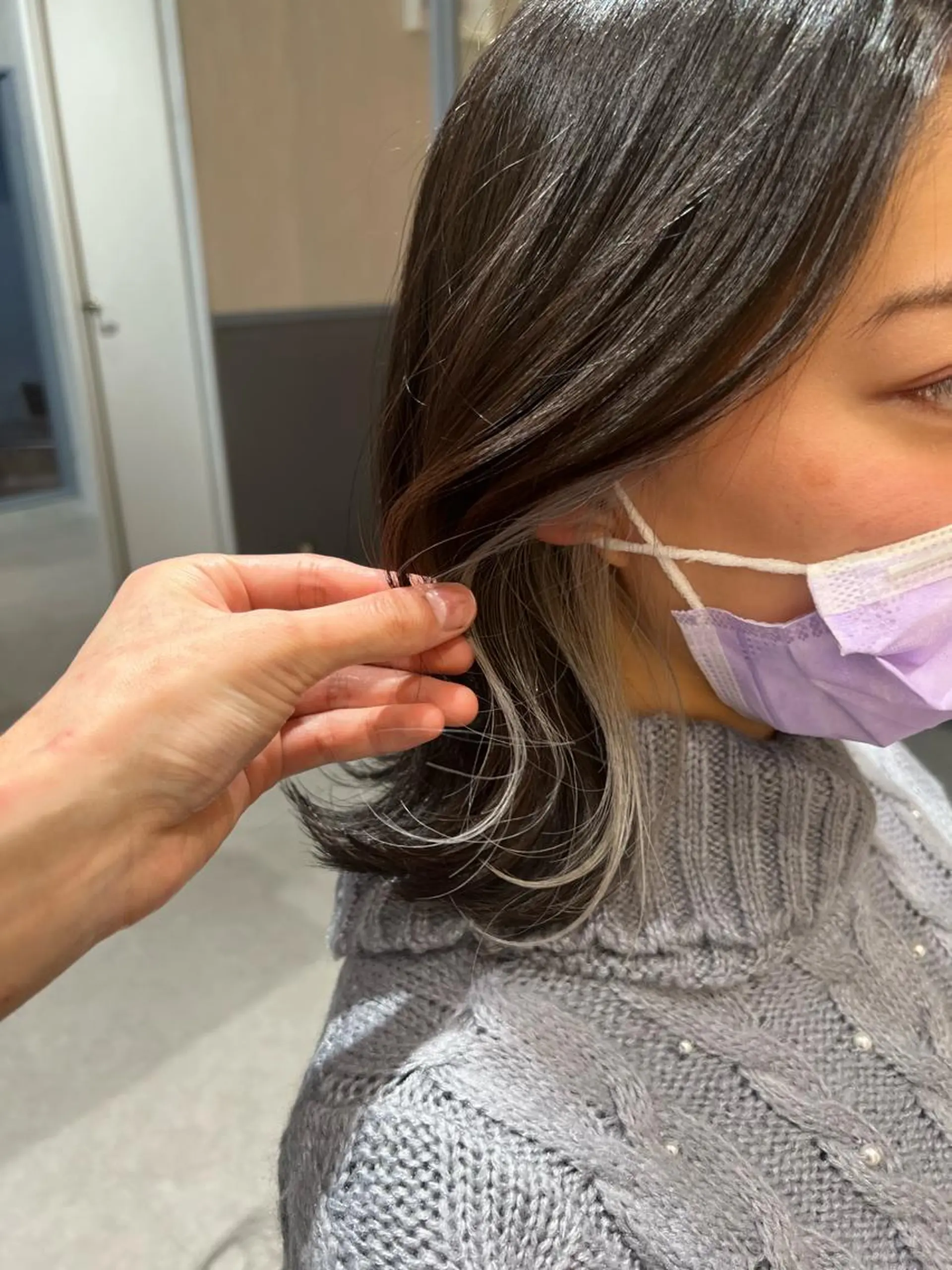 ミディアム ボブ/縮毛矯正/ 高嶋 優のヘアスタイル