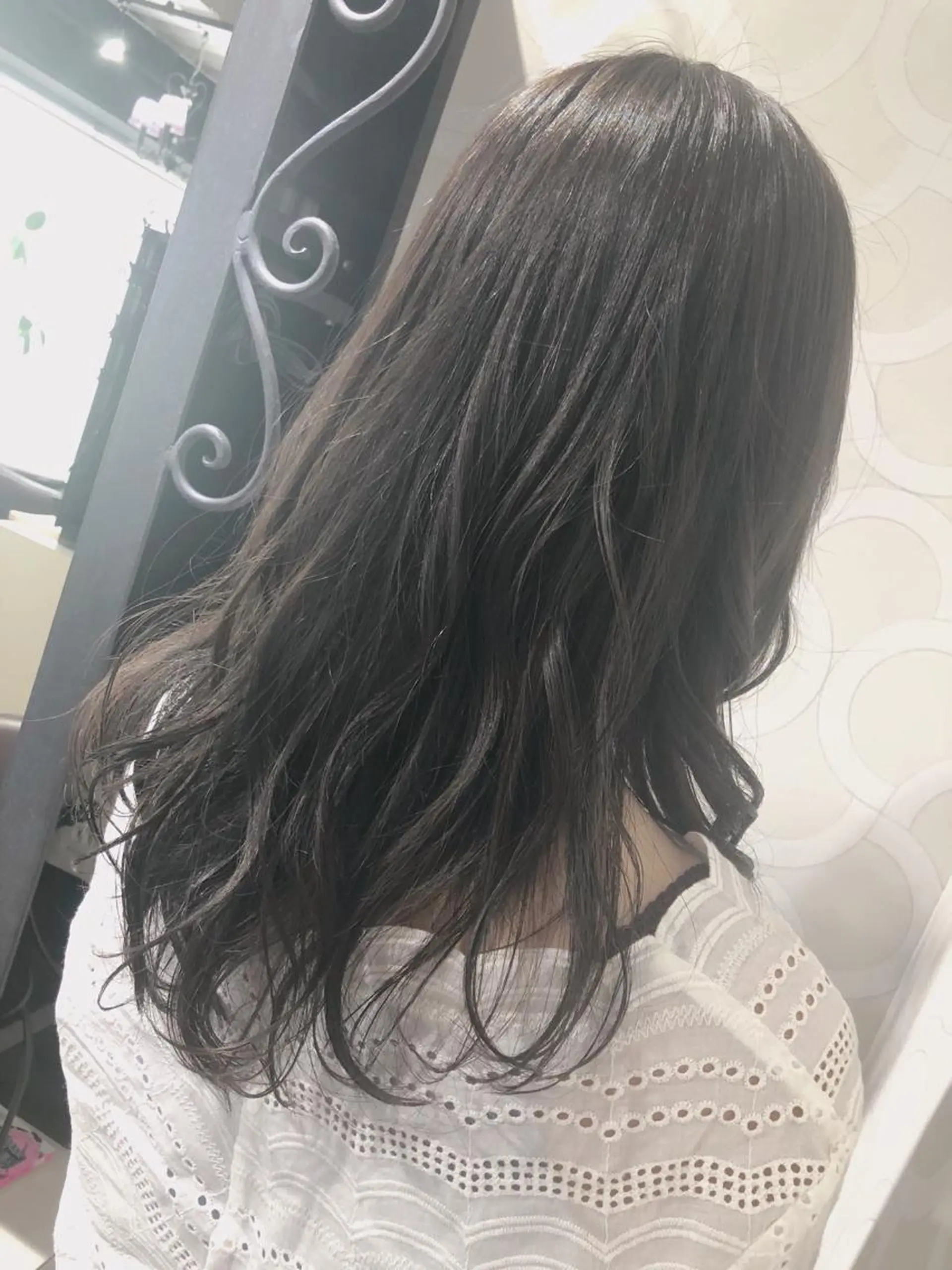 セミロング カラー ケアカラー ダークグレー ダークグレージュ グレージュ 韓国ヘア ♡tomimaのヘアスタイル