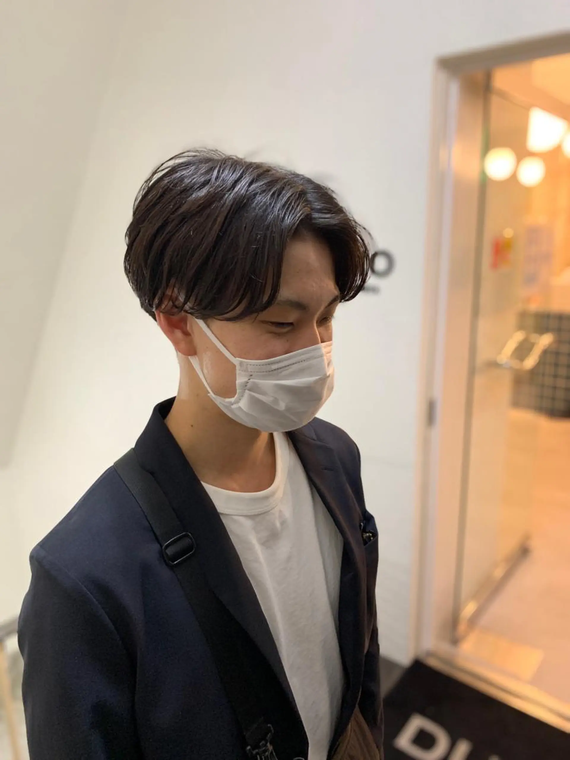 ショート カラー パーマ メンズ センターパート 【S.BROOM】 店長　西川徹のヘアスタイル