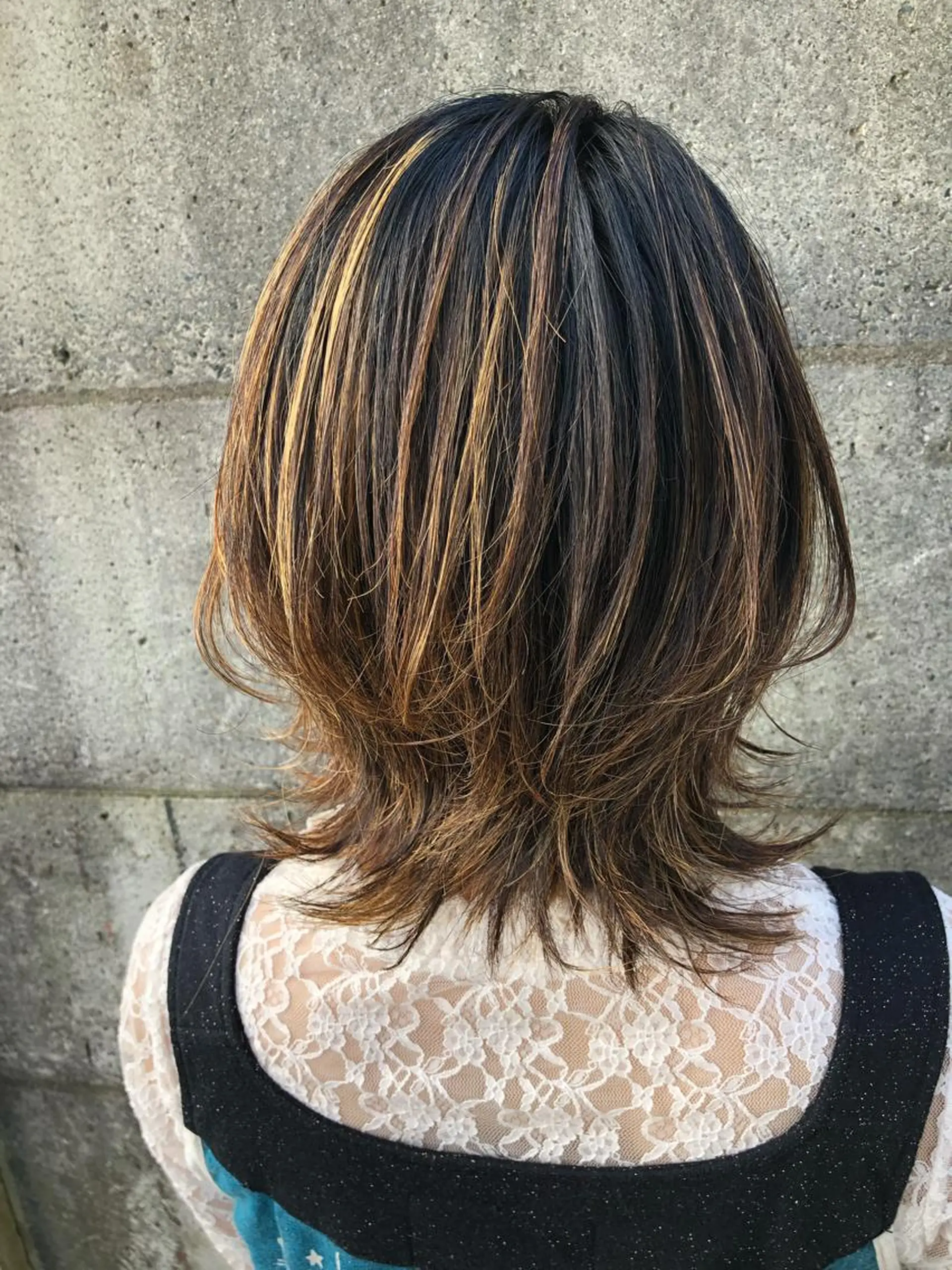 ショート カラー ハイライトカラー ハイライト ウルフカット 佐久間 広祐のヘアスタイル