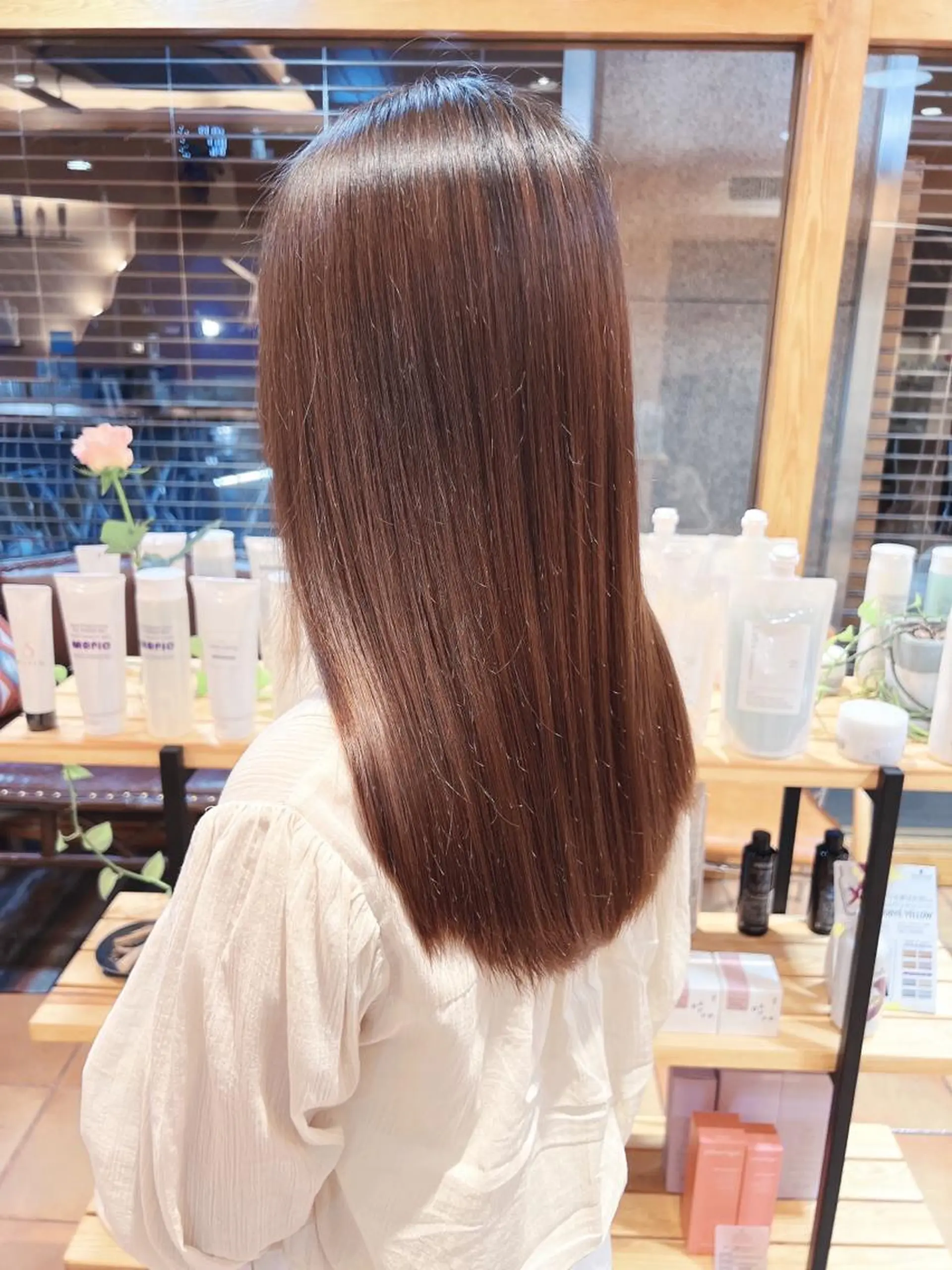 セミロング カラー パーマ ヘアアレンジ メンズ morio from london所属・松岡彩華 ボブ /グレージュのヘアスタイル