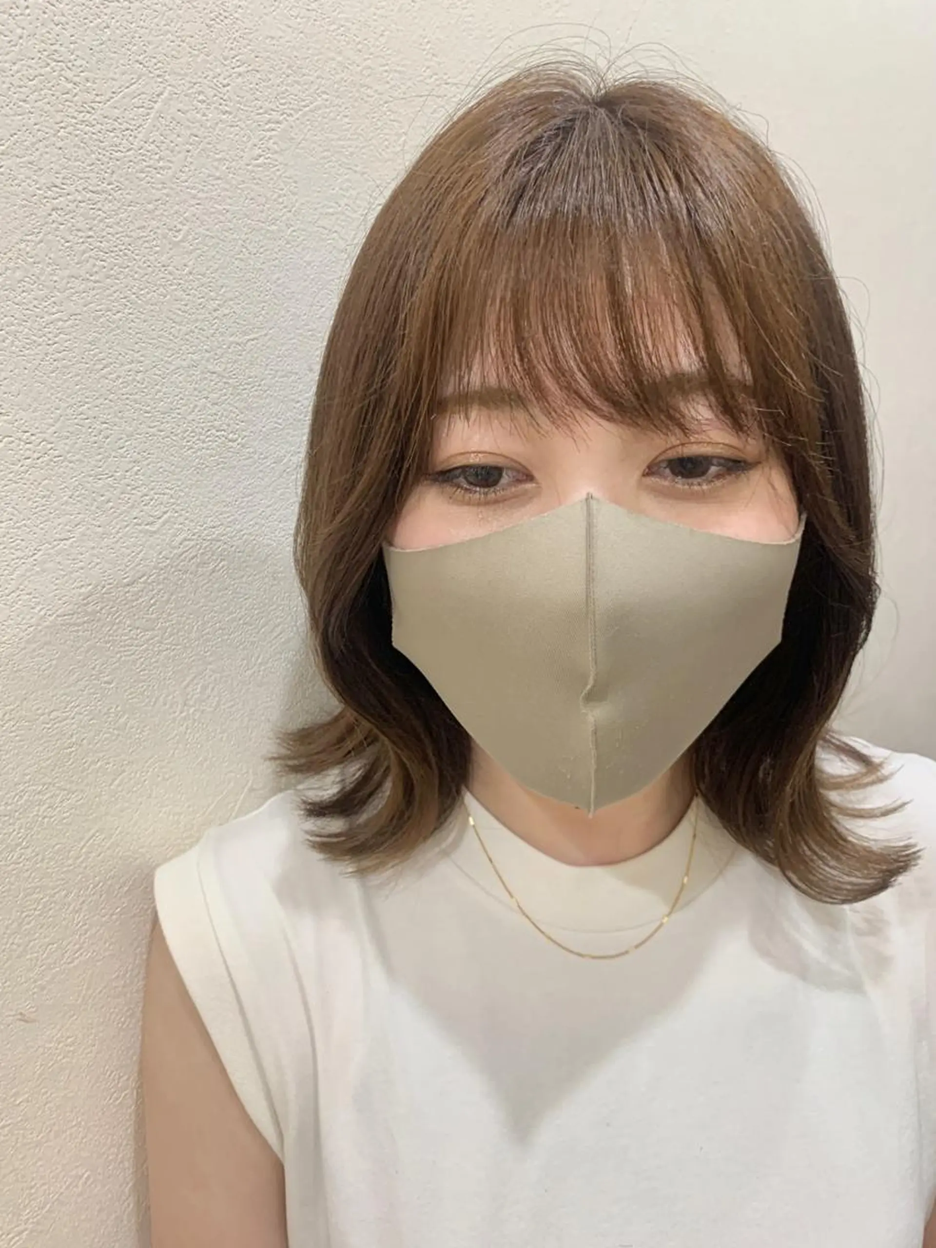 ミディアム カラー カット ヘアカラー トリートメント 透明感/ 美髪矯正/田中恭のヘアスタイル