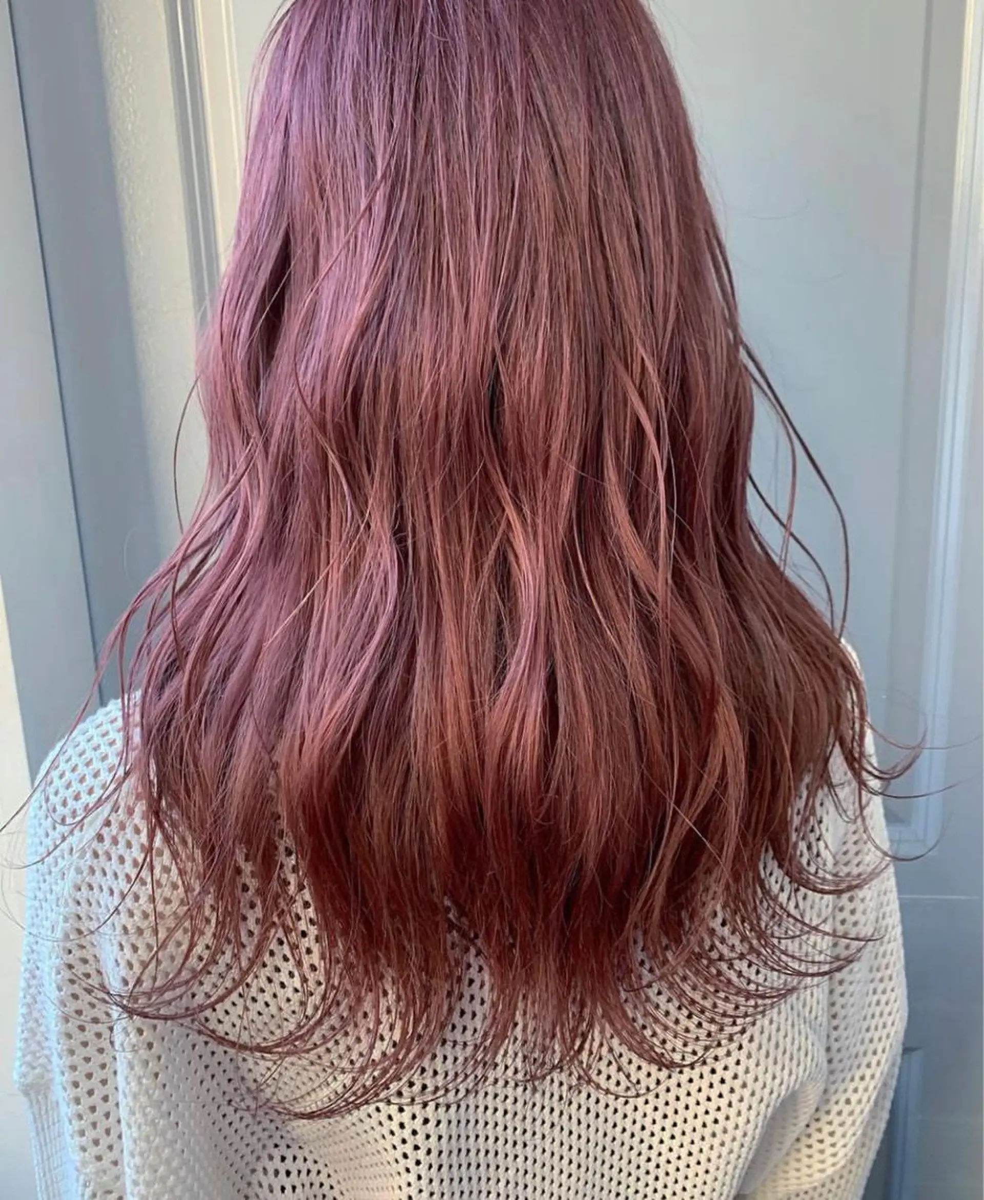 セミロング カラー レイヤーカット/ 縮毛矯正/ミサキ💐のヘアスタイル