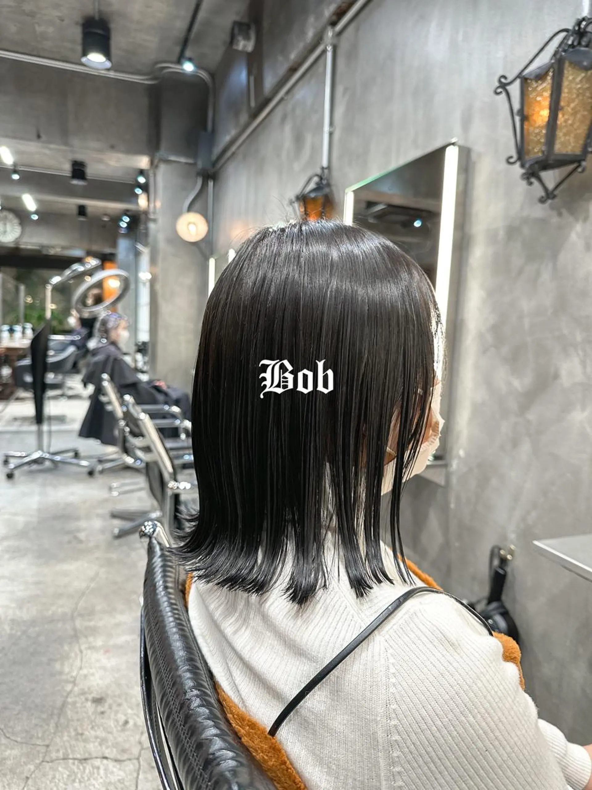 ミディアム 切りっぱなしボブ ボブ メンズパーマ特化 🌟Gakutoのヘアスタイル