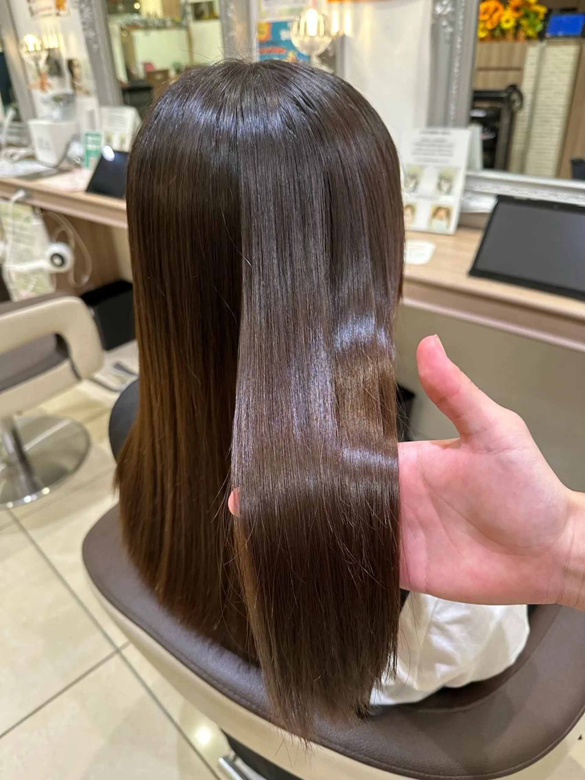 ミディアム 縮毛矯正 Miyu🦄ash メンズカット/まつげのヘアスタイル