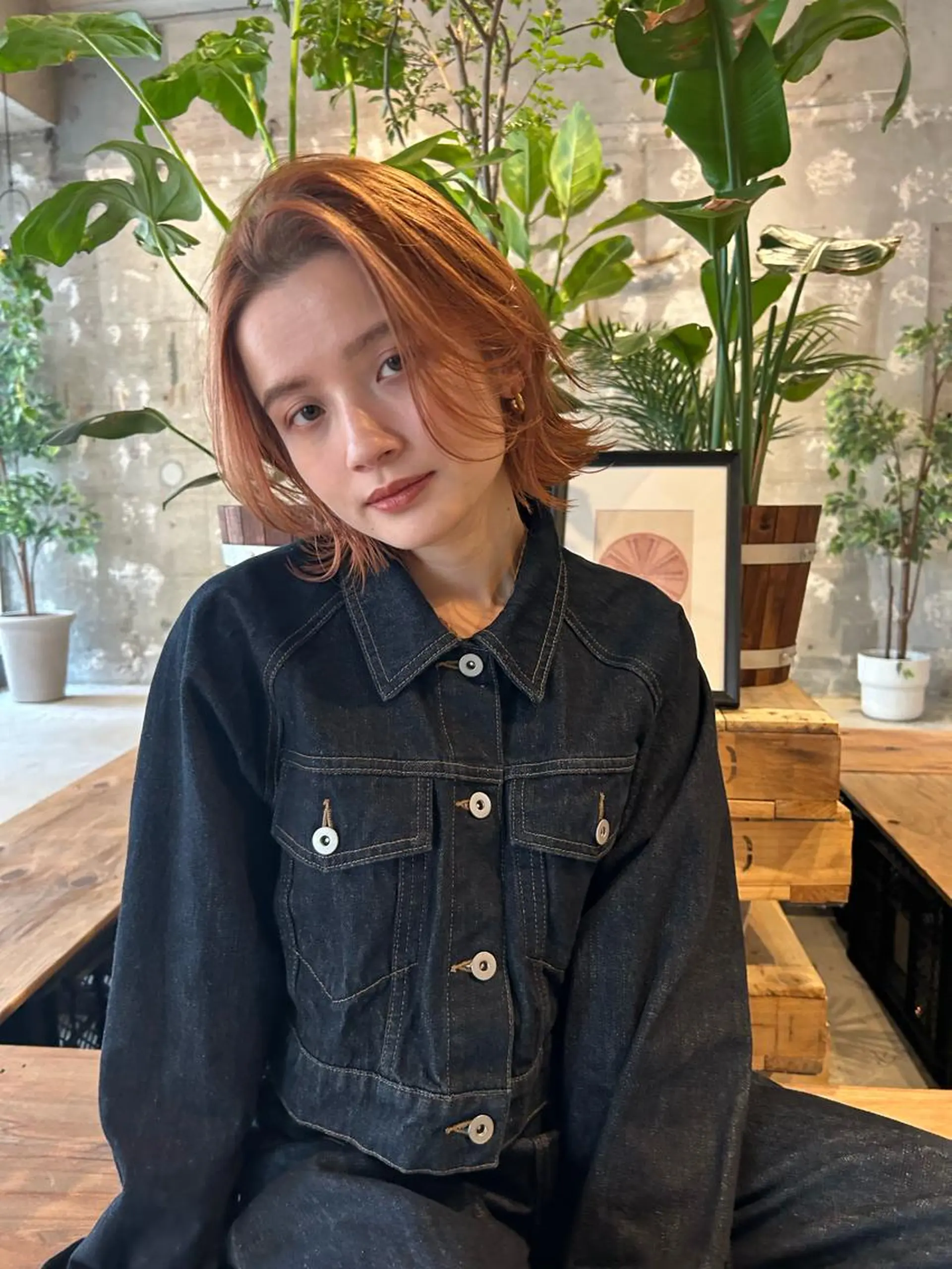 ミディアム カラー カット ヘアカラー トリートメント mood tatemachiのヘアスタイル