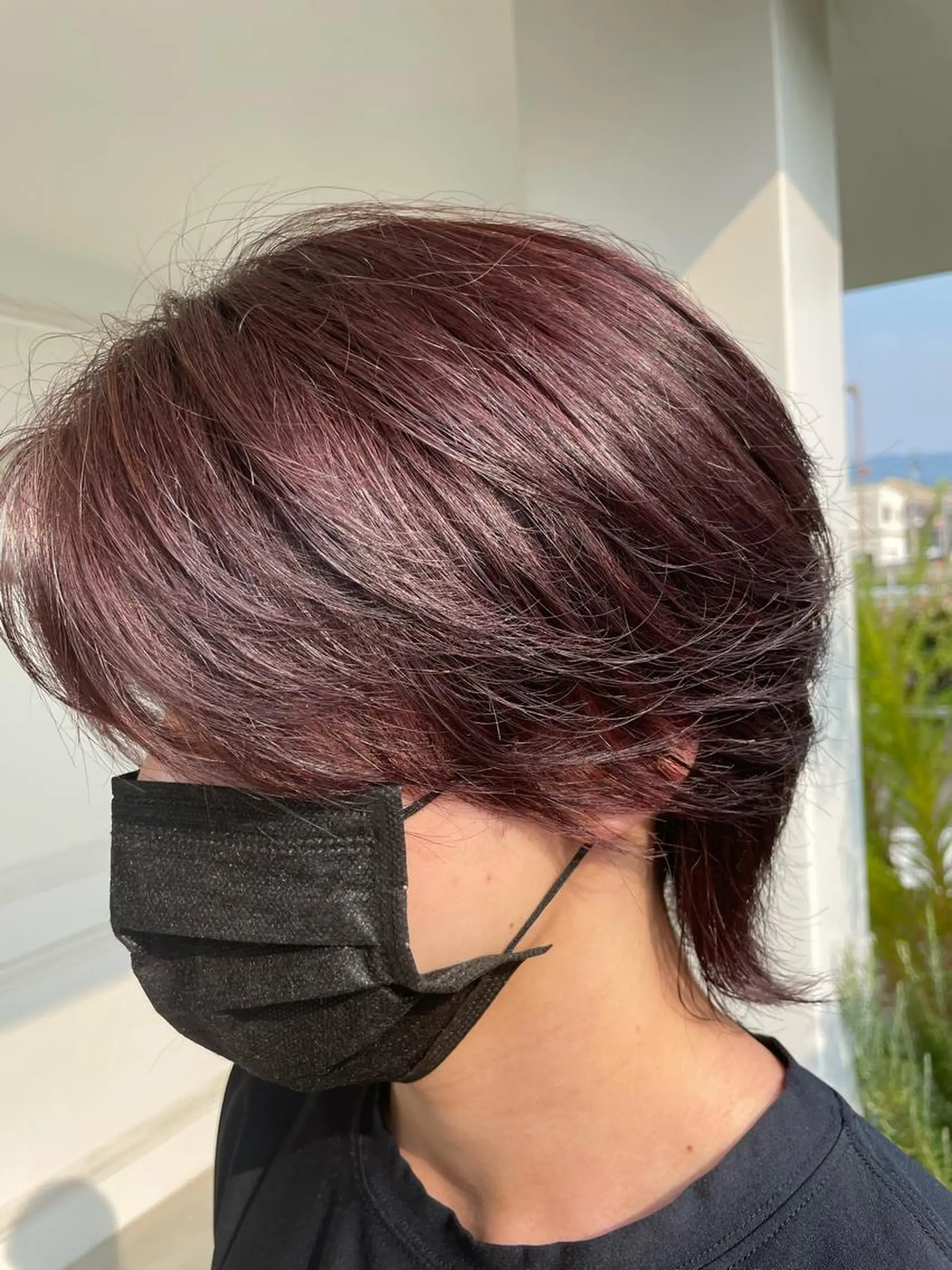 カラー メンズ 黒髪 ブラウンカラー 野田 カレンのヘアスタイル