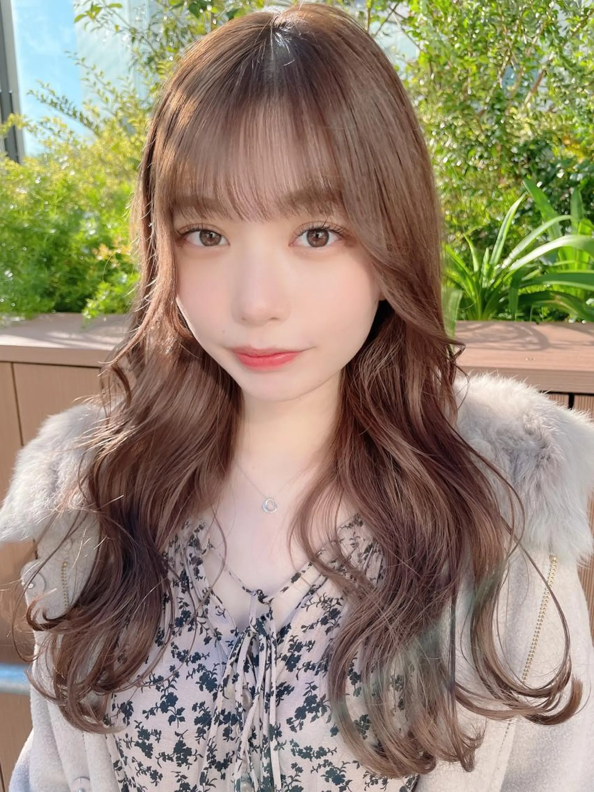 セミロング カラー ヘアアレンジ 顔周りカット/髪質改 善/新宿/畑中稔里のヘアスタイル