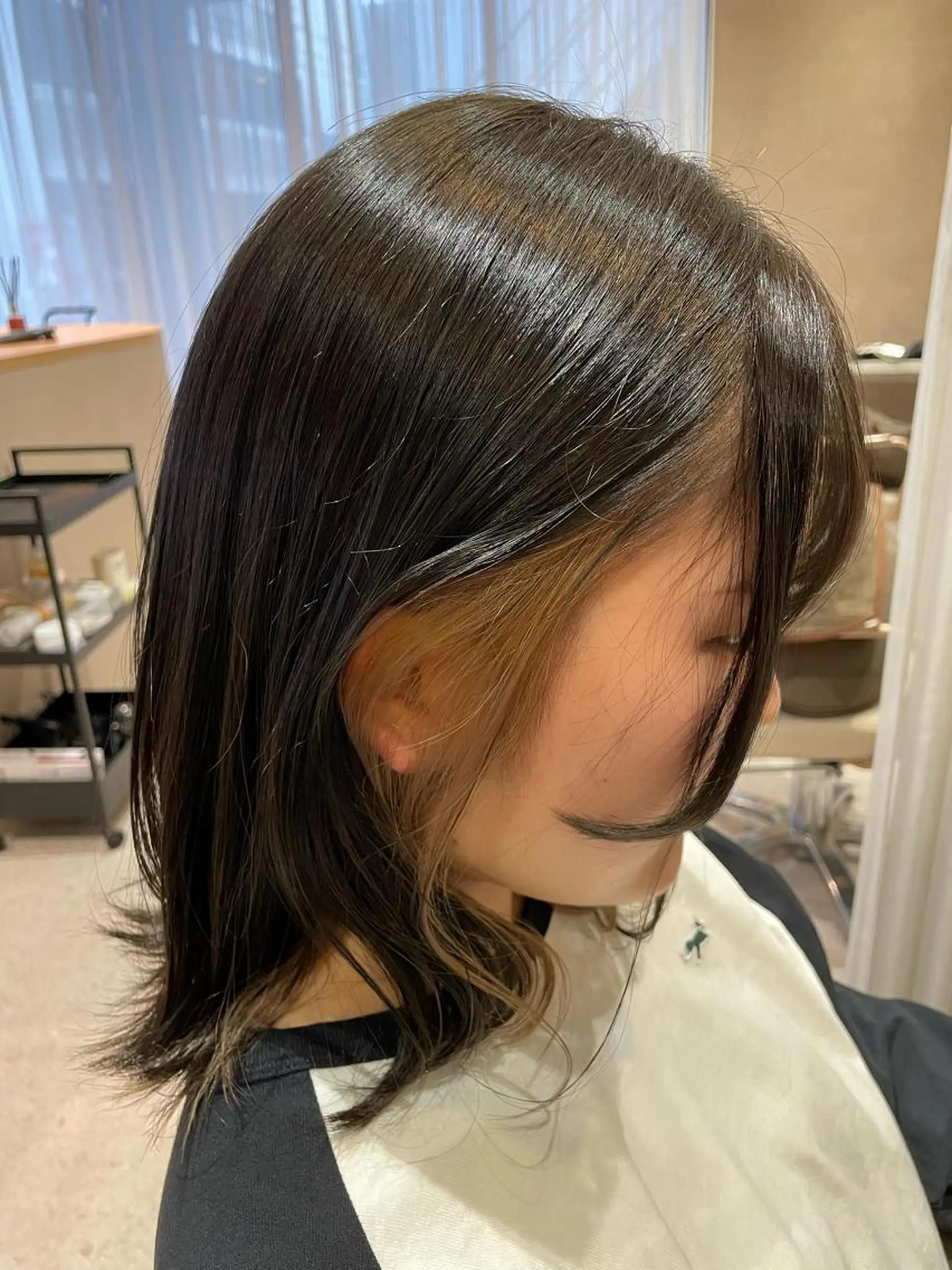 カラー ベージュカラー 永宮 采佳のヘアスタイル