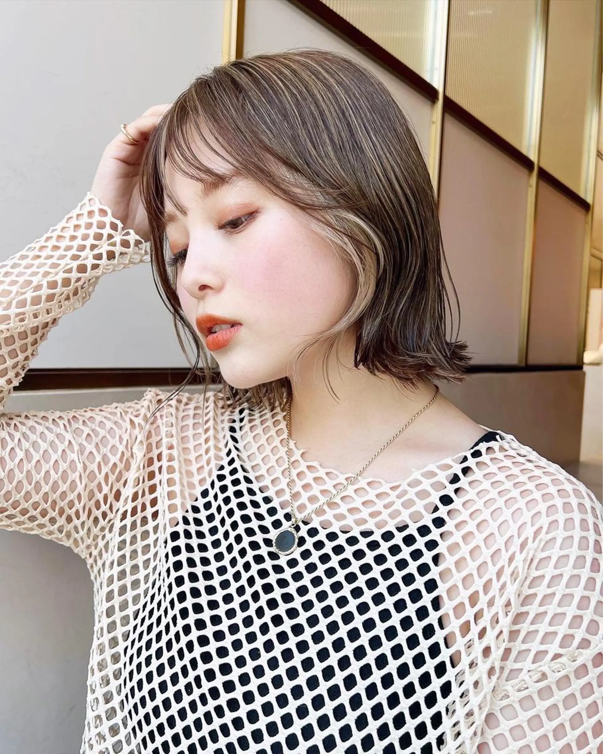 ショート カラー ベージュカラー 透明感カラー グレージュ ボブ カット ヘアカラー トリートメント レイヤー専門家 ダブルカラー修のヘアスタイル