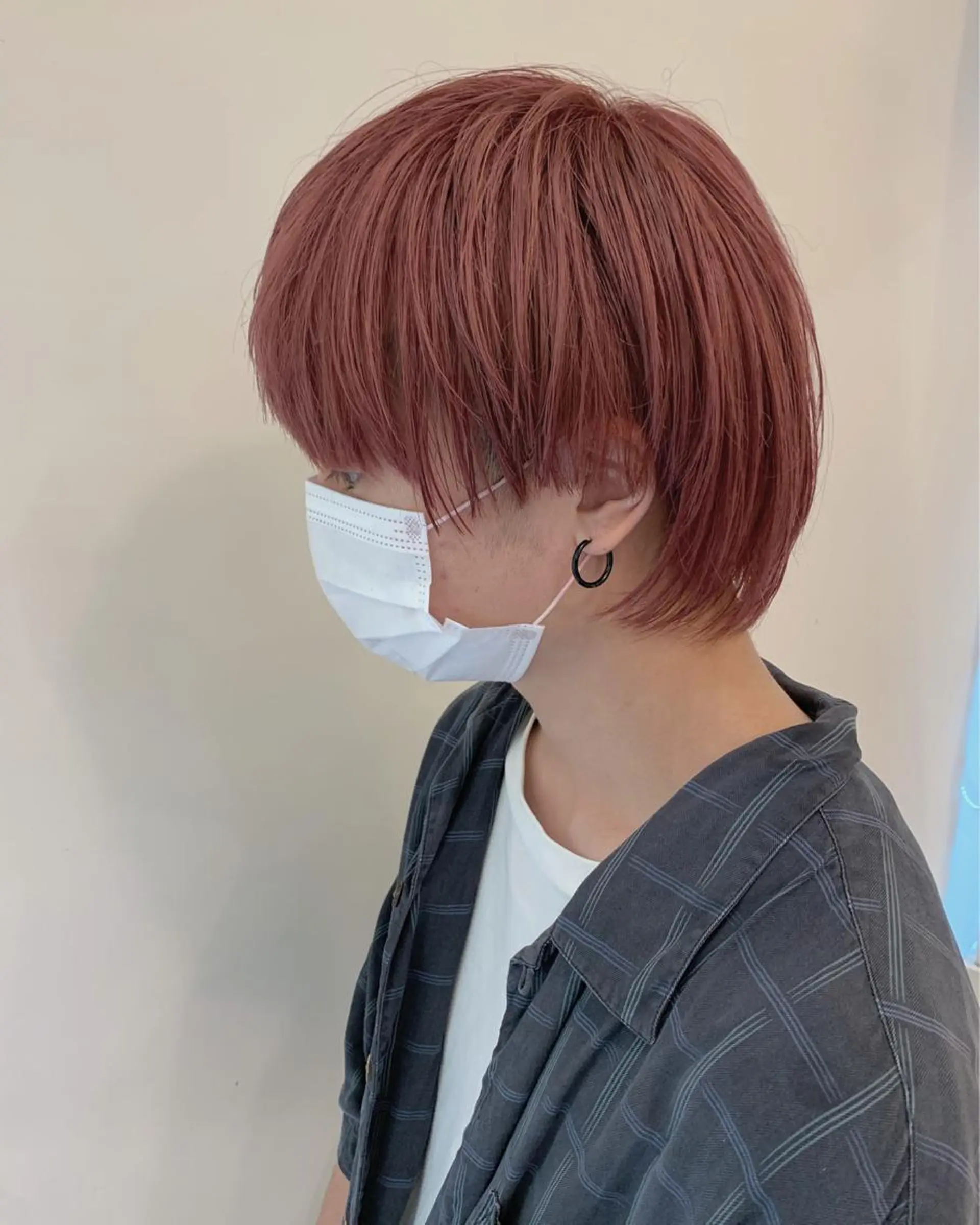 メンズ ブリーチ/ウルフ ハッシュカット/石山のヘアスタイル