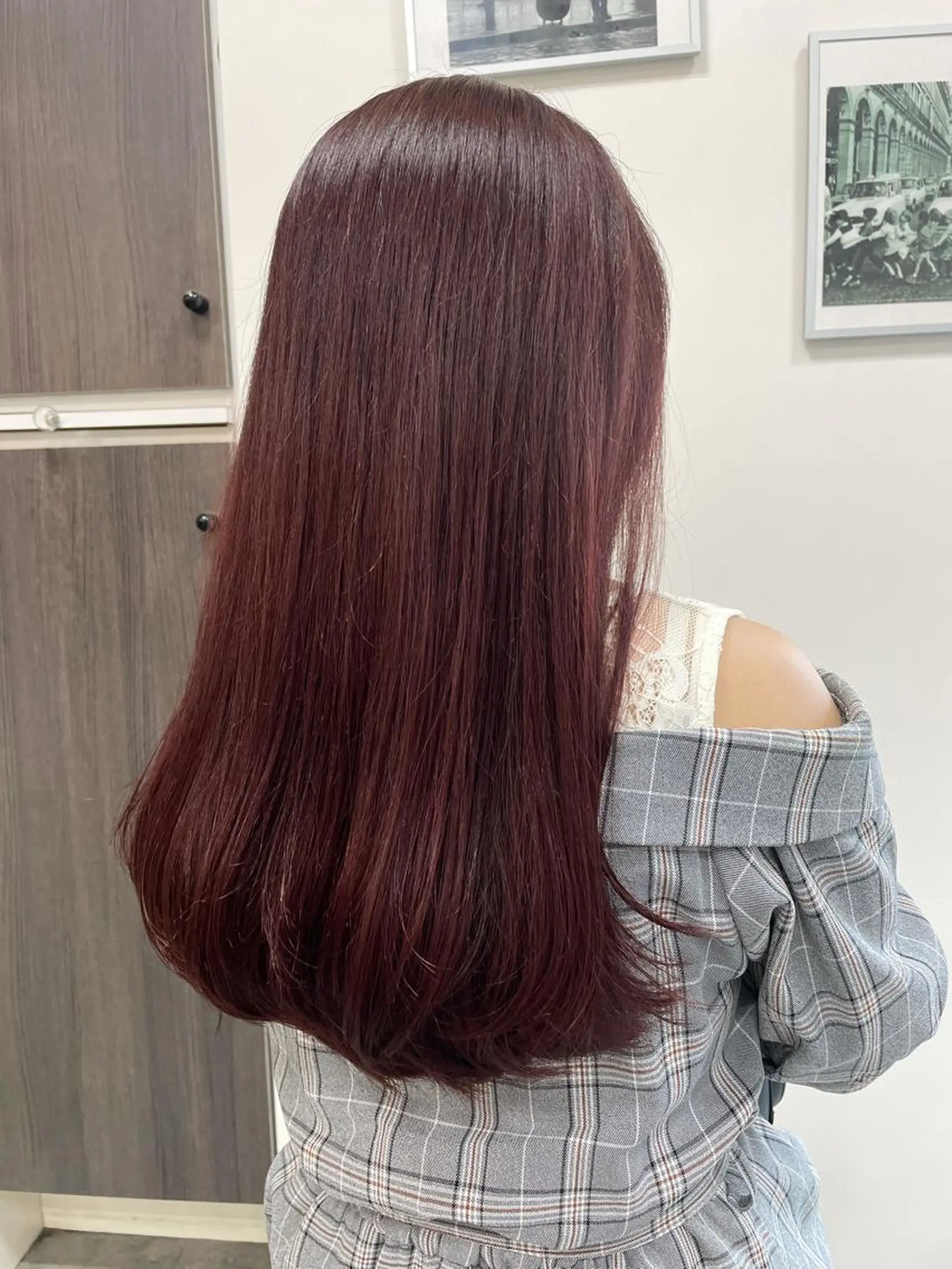 ロング カラー カット ヘアカラー トリートメント 平 ちひろのヘアスタイル