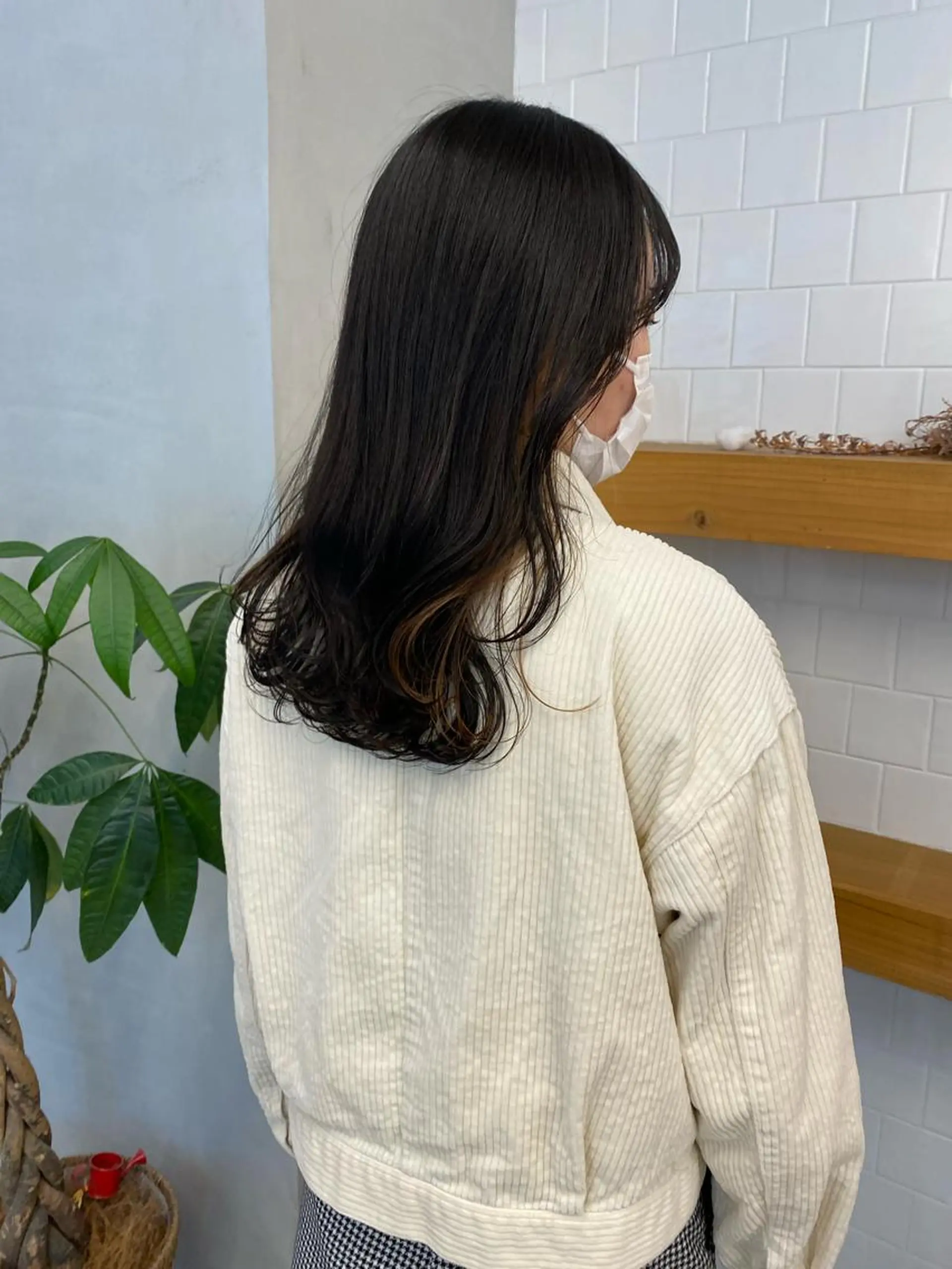 セミロング カラー インナーカラー 、 、のヘアスタイル