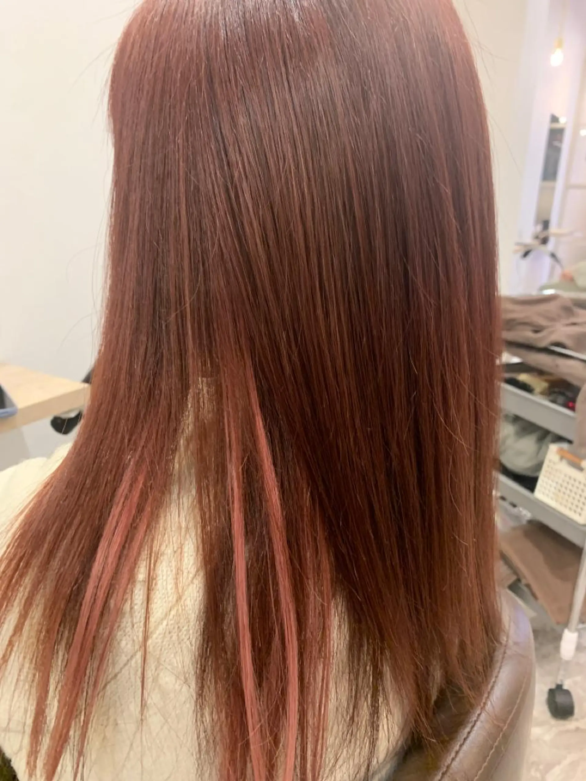 ミディアム ハイライト ヘアカラー トリートメント 永田 よしはるのヘアスタイル