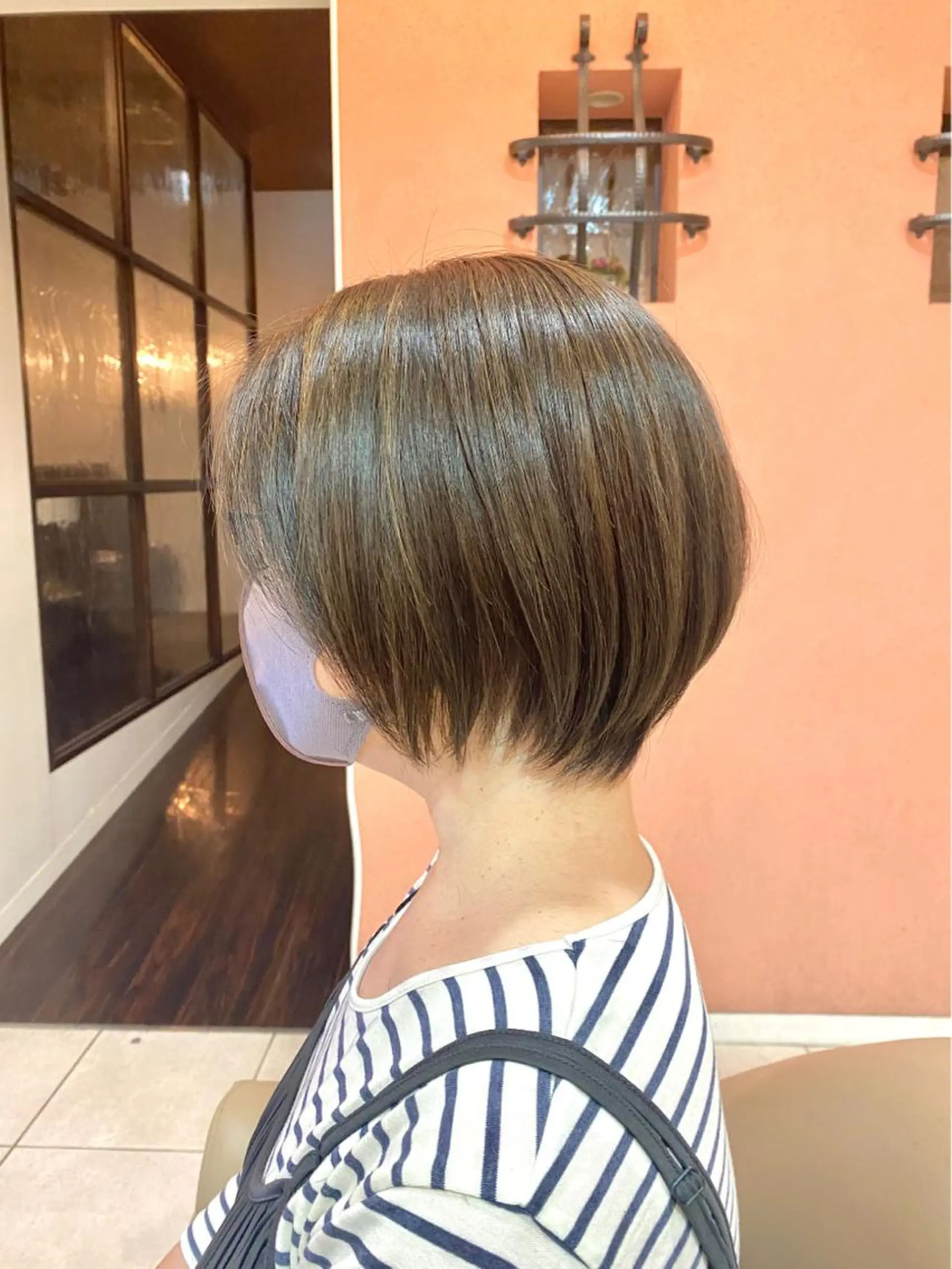 ショート ハイライト ミセス ショートヘア 酸性ストレート カット 縮毛矯正 トリートメント 《大人気髪質改善》 プログレス国分寺店のヘアスタイル