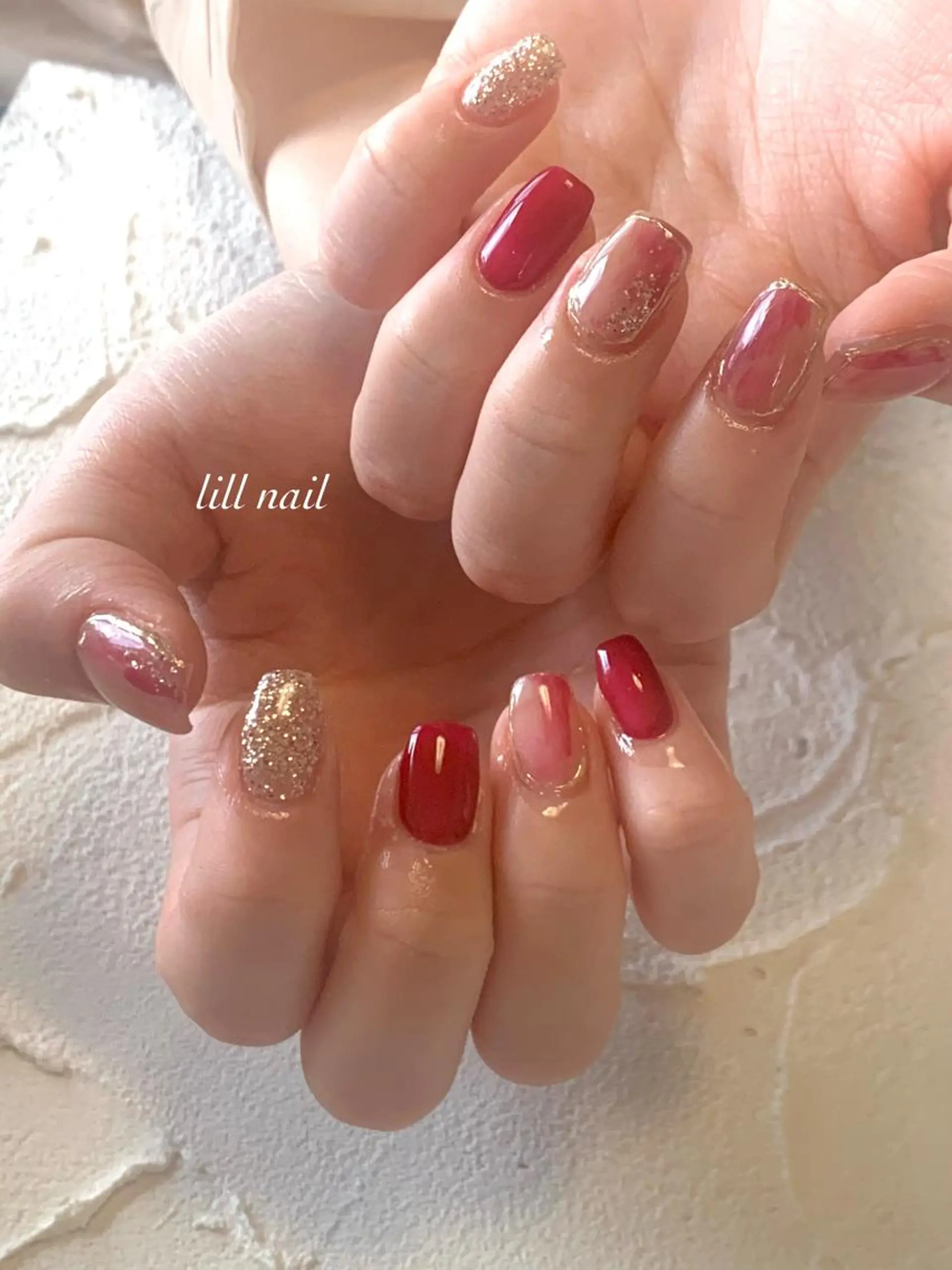 ミディアム pllia beautyのネイルデザイン