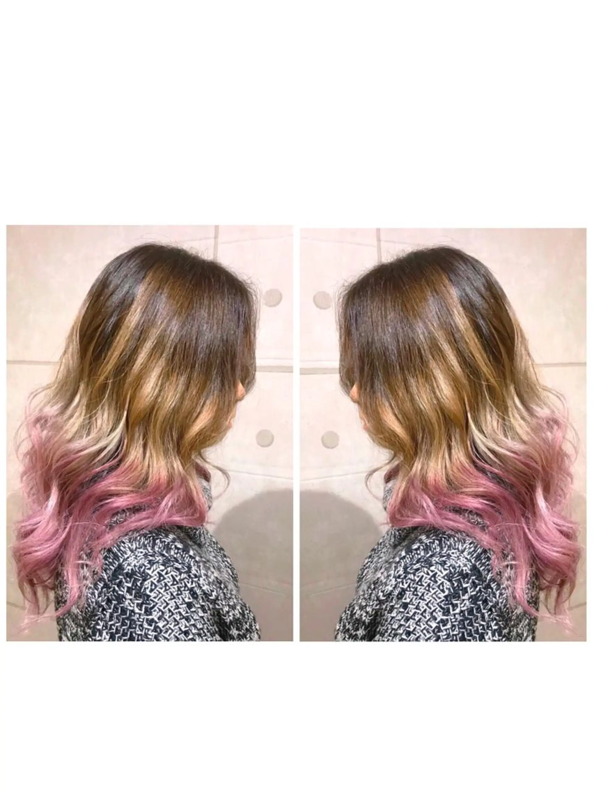 セミロング カラー ブロンド グラデーションカラー ピンクカラー ヘアカラー ブリーチ/髪質改善 🍊店長MASAKiのヘアスタイル