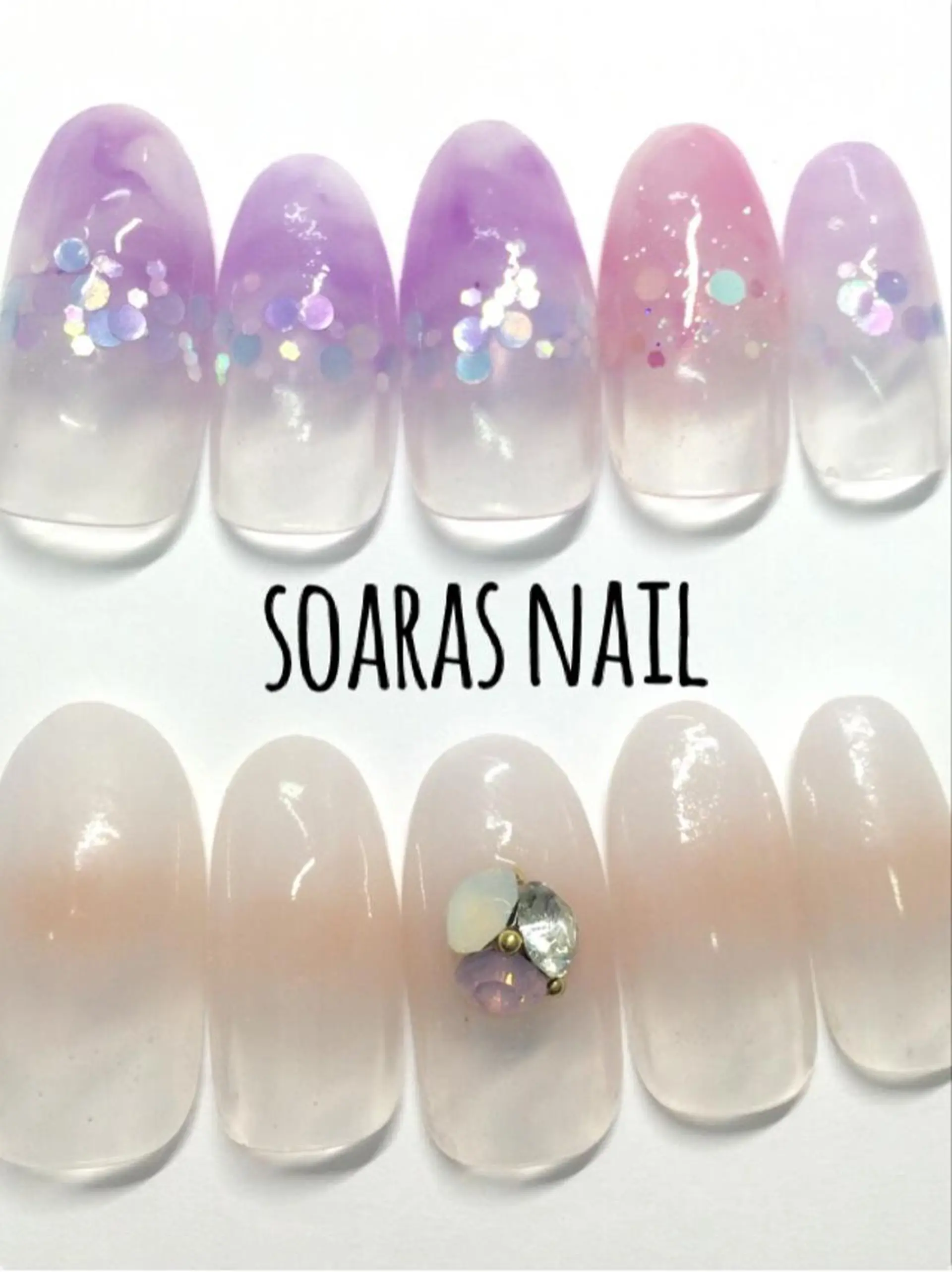 ネイル アートネイル 大理石ネイル(マーブル) スカルプネイル soaras nailのネイルデザイン