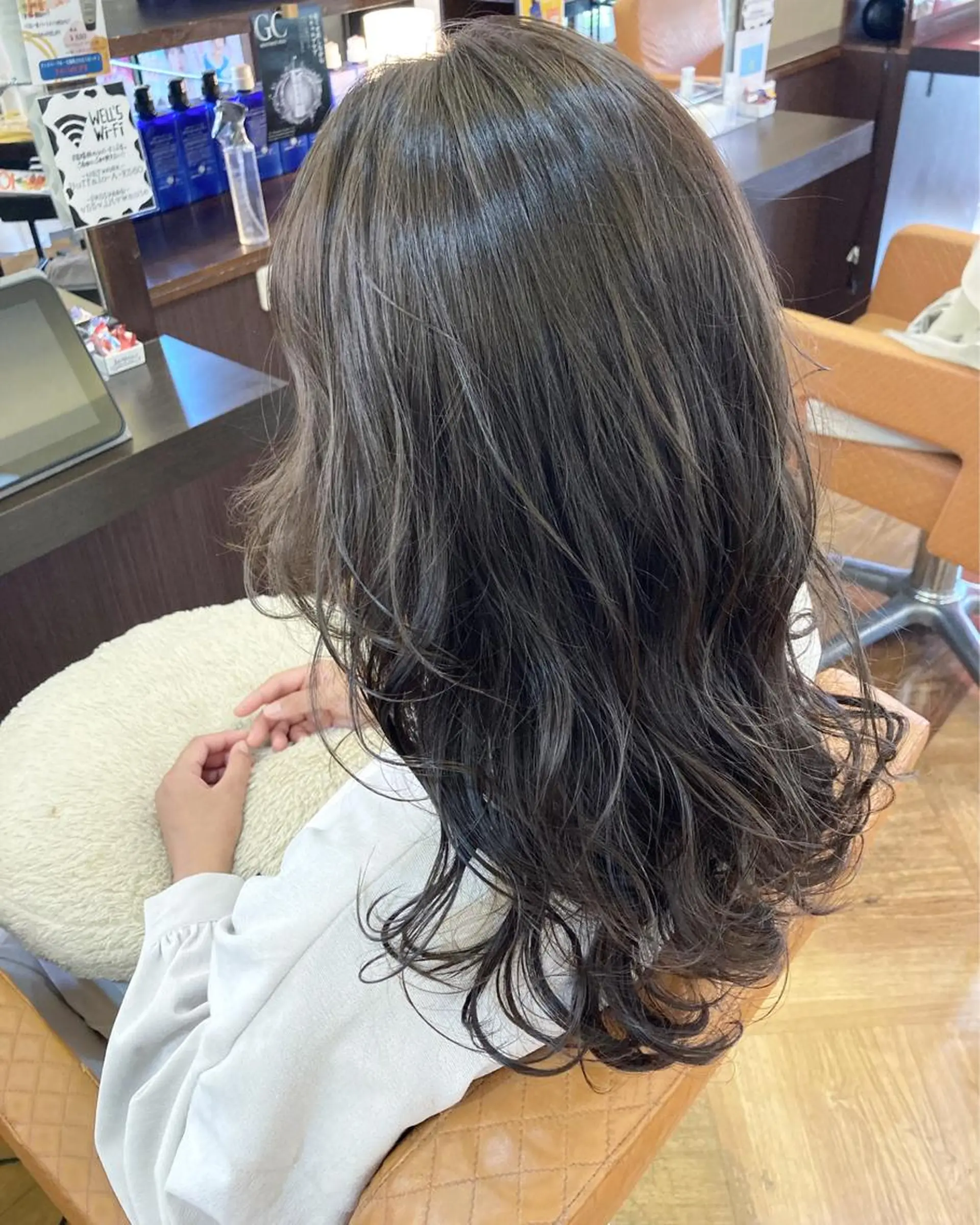 ロング カラー ブリーチ グレージュ ブリーチなしカラー ヘアカラー トリートメント WEST✂︎前田 明宏✂︎大和高田のヘアスタイル