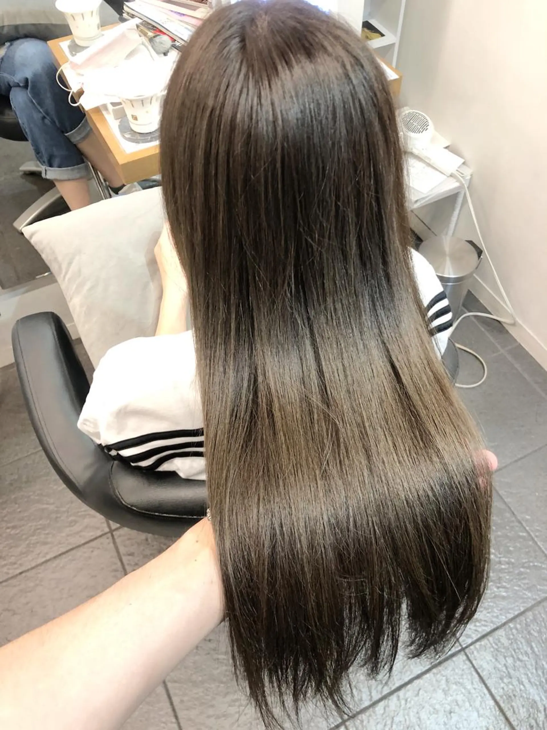 カラー アディクシーカラー グレージュ オリーブグレージュ オリーブグレー ヘアカラー トリートメント ヘッドスパ グレージュ/髪質改善 Yamato.hのヘアスタイル