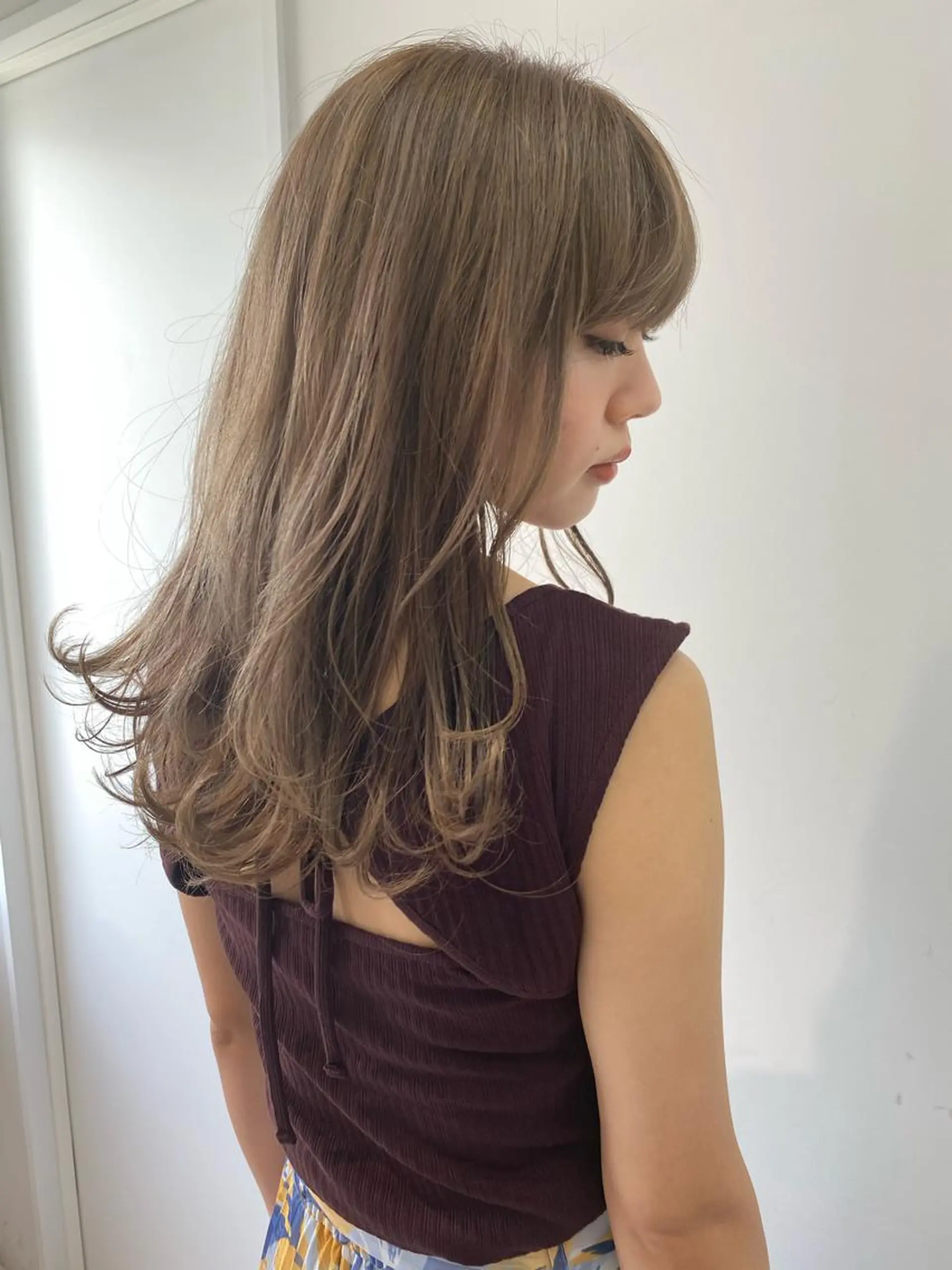 ロング カラー ボブ、縮毛矯正👑 心斎橋/高城涼也のヘアスタイル