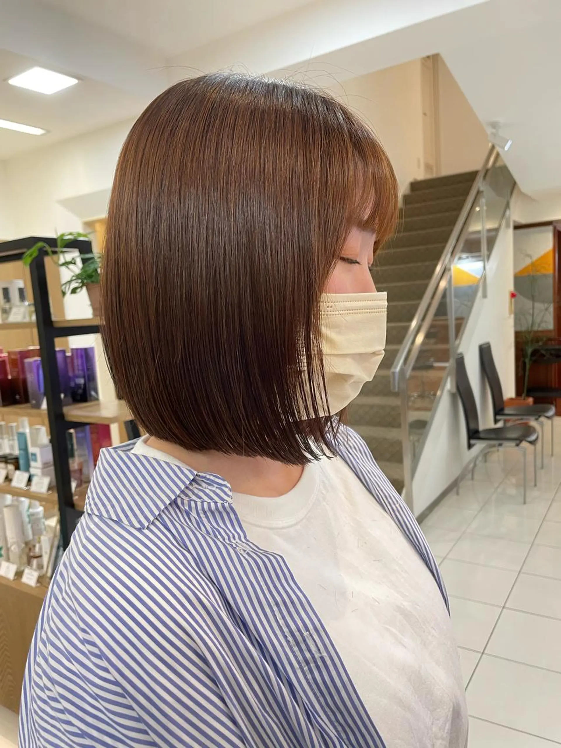 ミディアム ボブ 津田 真志のヘアスタイル