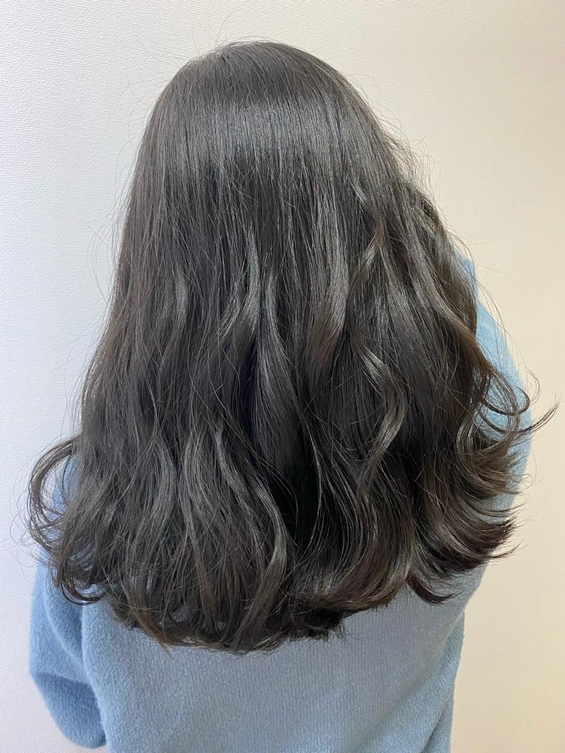 セミロング 北山 なるみのヘアスタイル